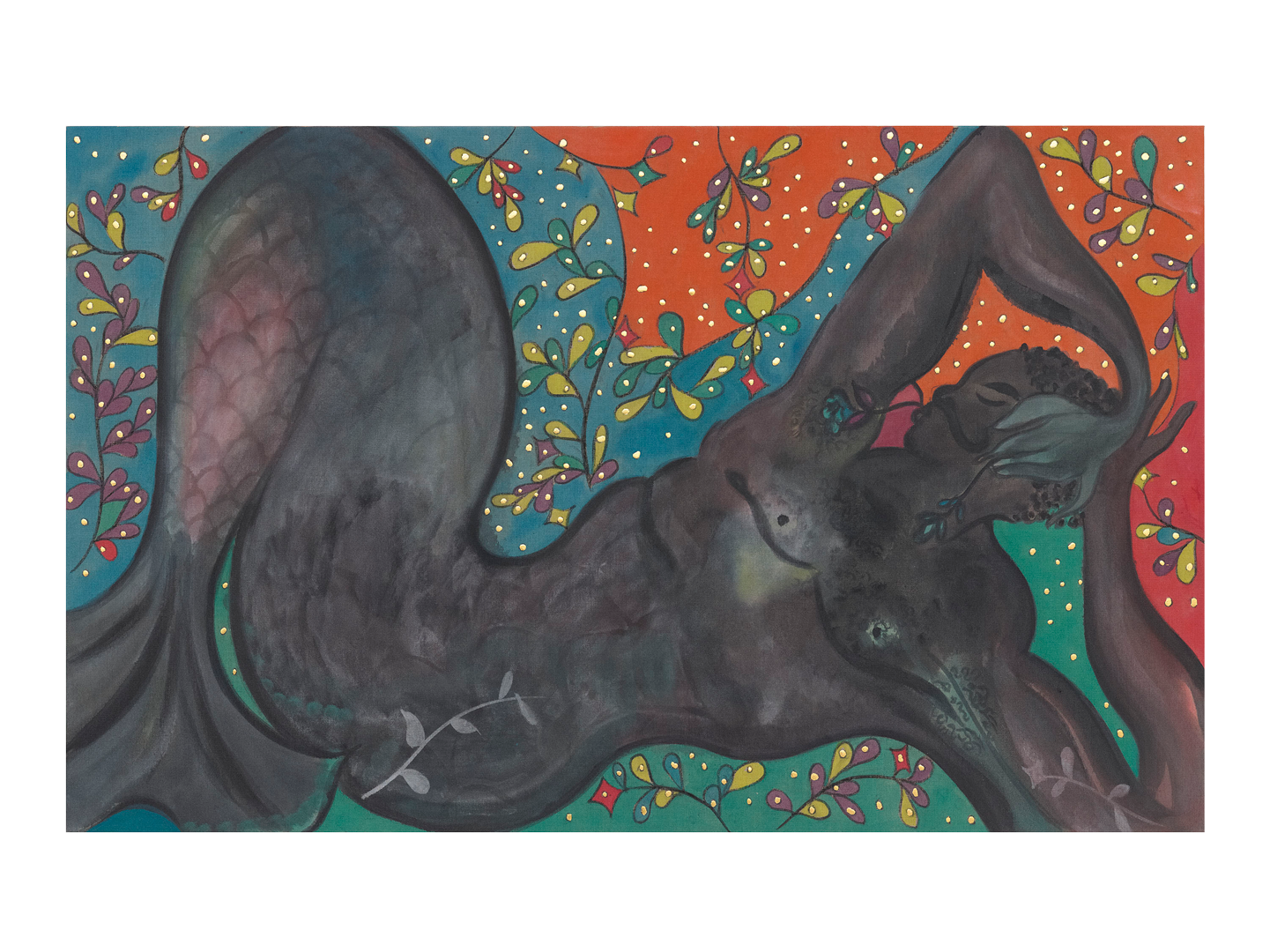 A painting by Chris Ofili, titled Sleeper 2 (Odysseus), dated 2019.