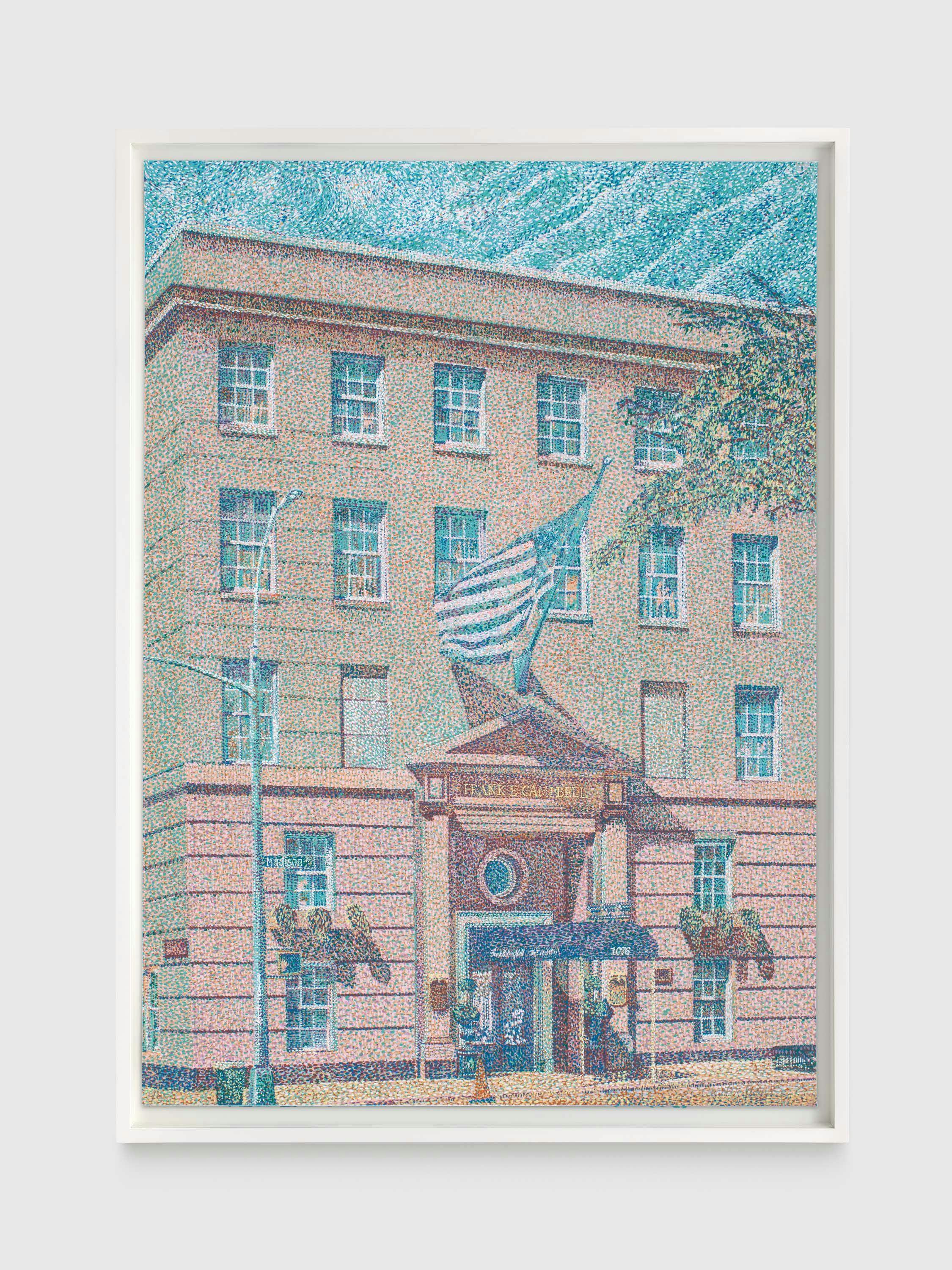 A print by Cynthia Talmadge, titled 1076 Madison, dated 2023.