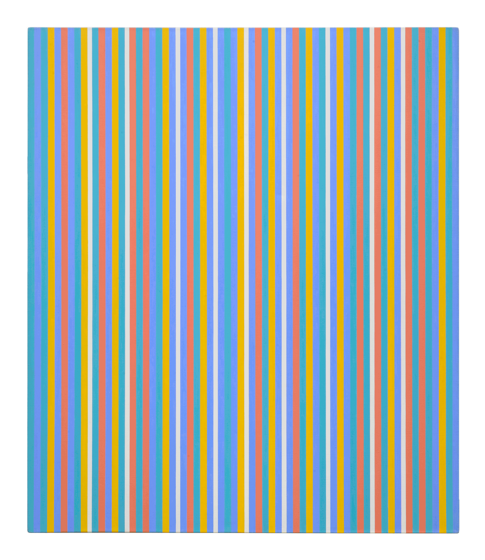 A painting by Bridget Riley, titled F√™te, dated 1982