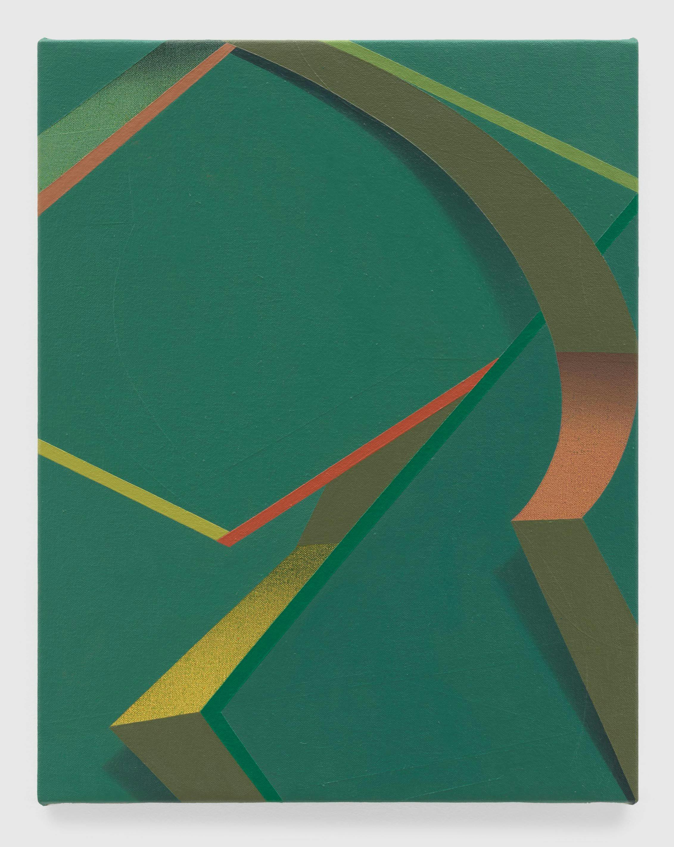 A painting by Tomma Abts, titled Bauwe, dated 2019.