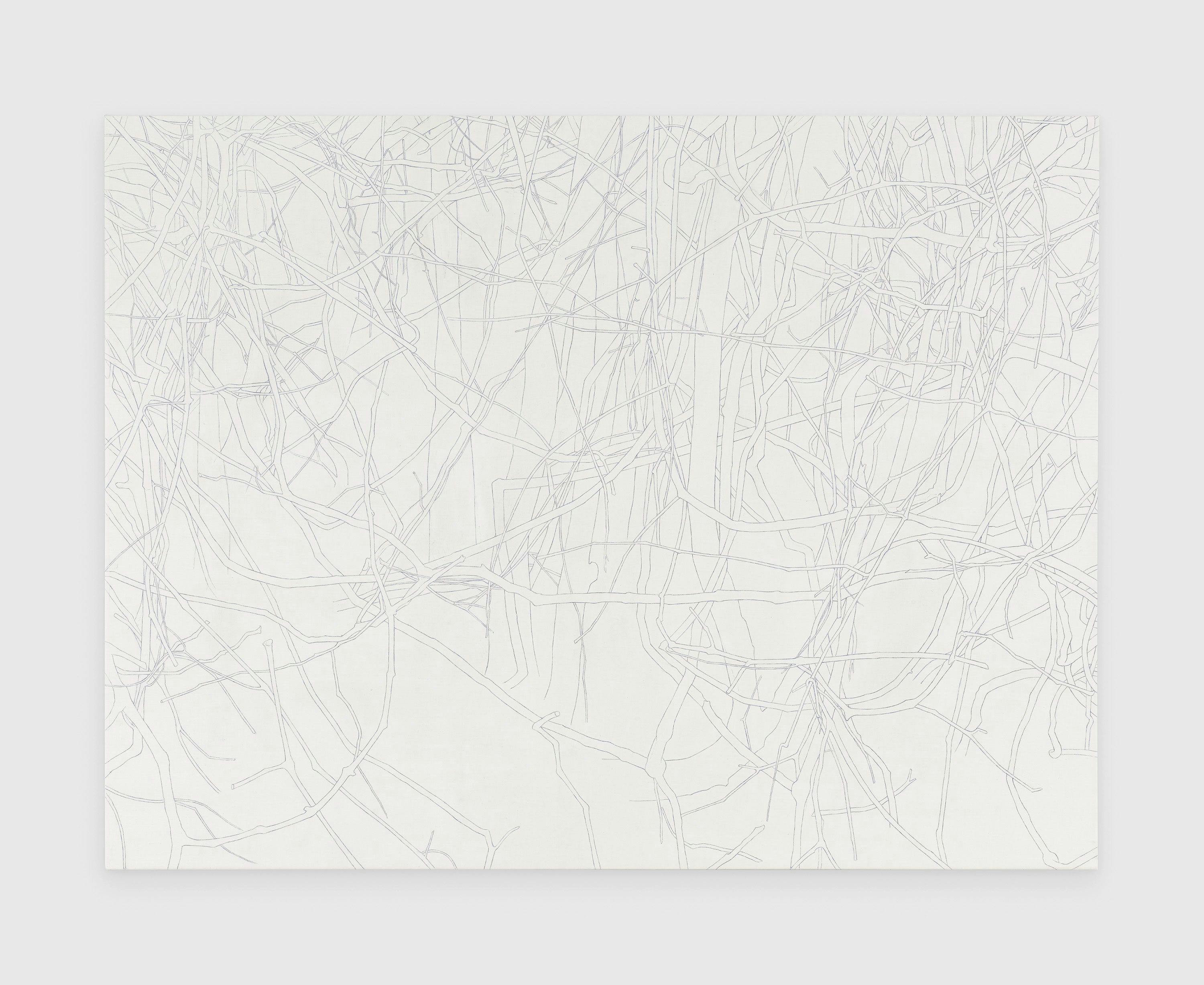 A painting by Toba Khedoori, called Untitled (branches 2), dated 2012.