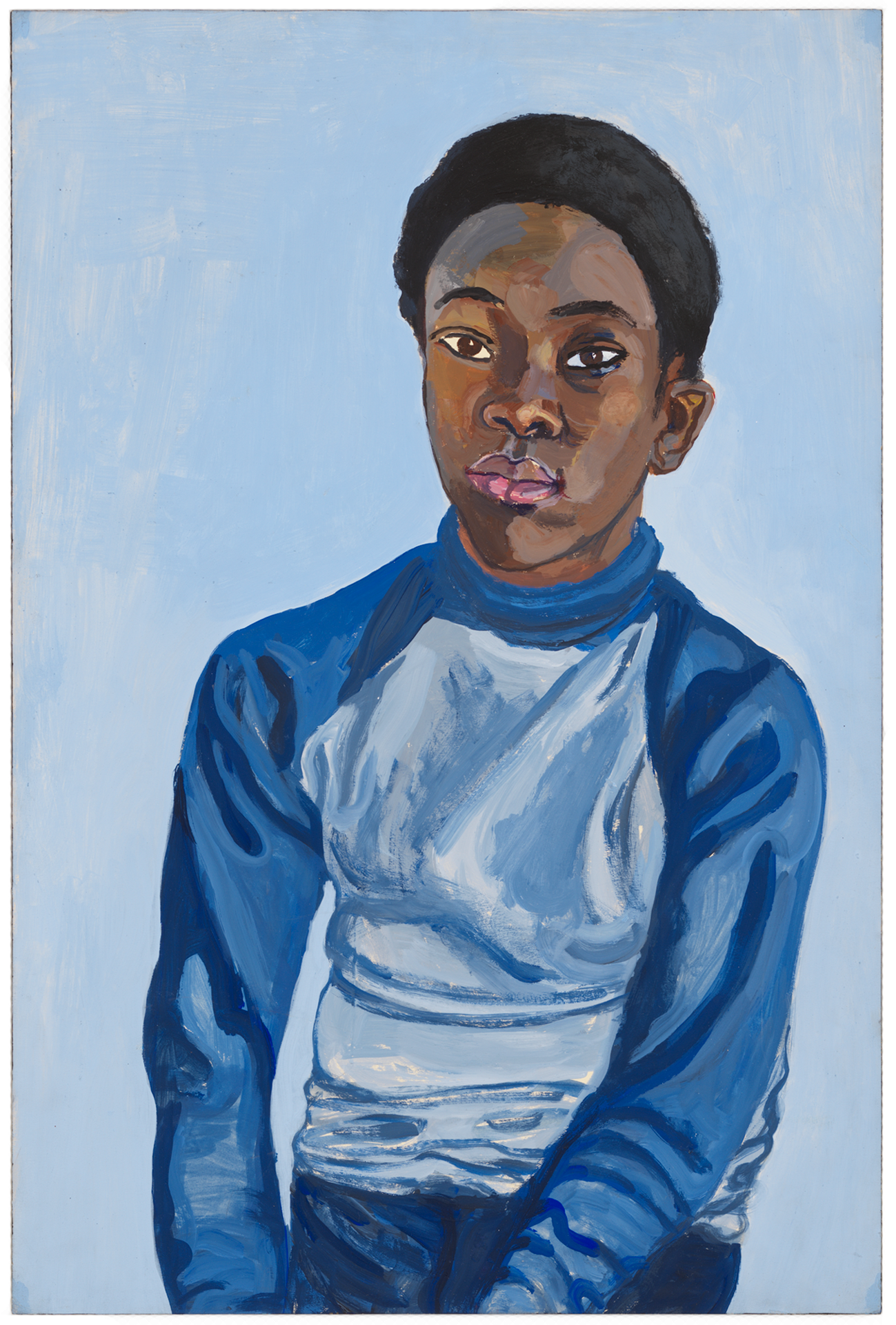 A painting by Alice Neel, titled Benjamin, dated 1976.