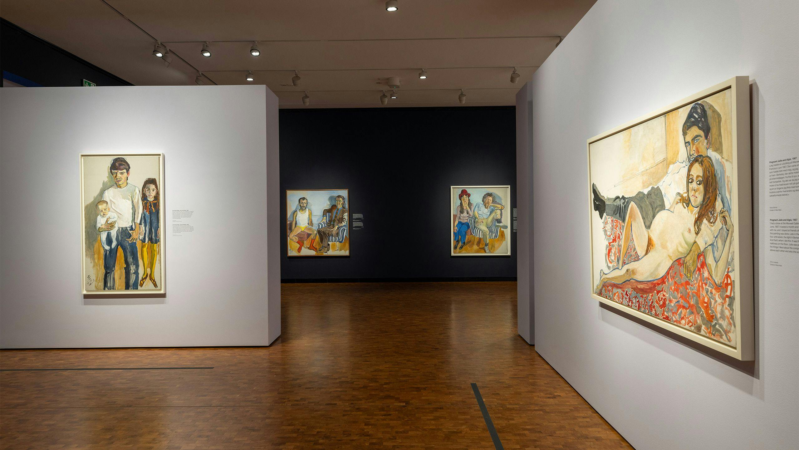 Installation view of the exhibition, Alice Neel: Every Person is a New Universe, at Munch Museum in Oslo, dated 2023.