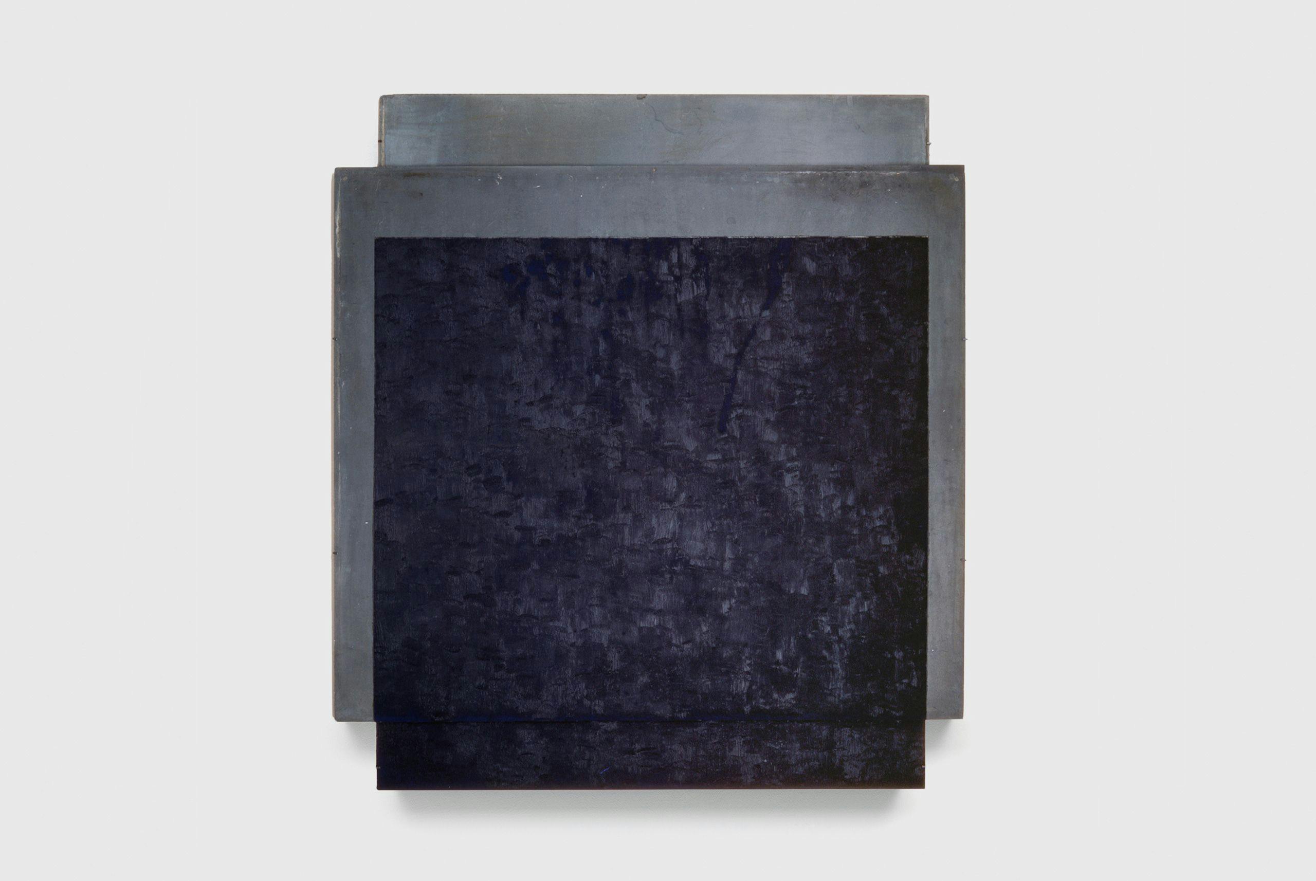 An oil on slate artwork by Merrill Wagner titled Bayonne, dated 1988