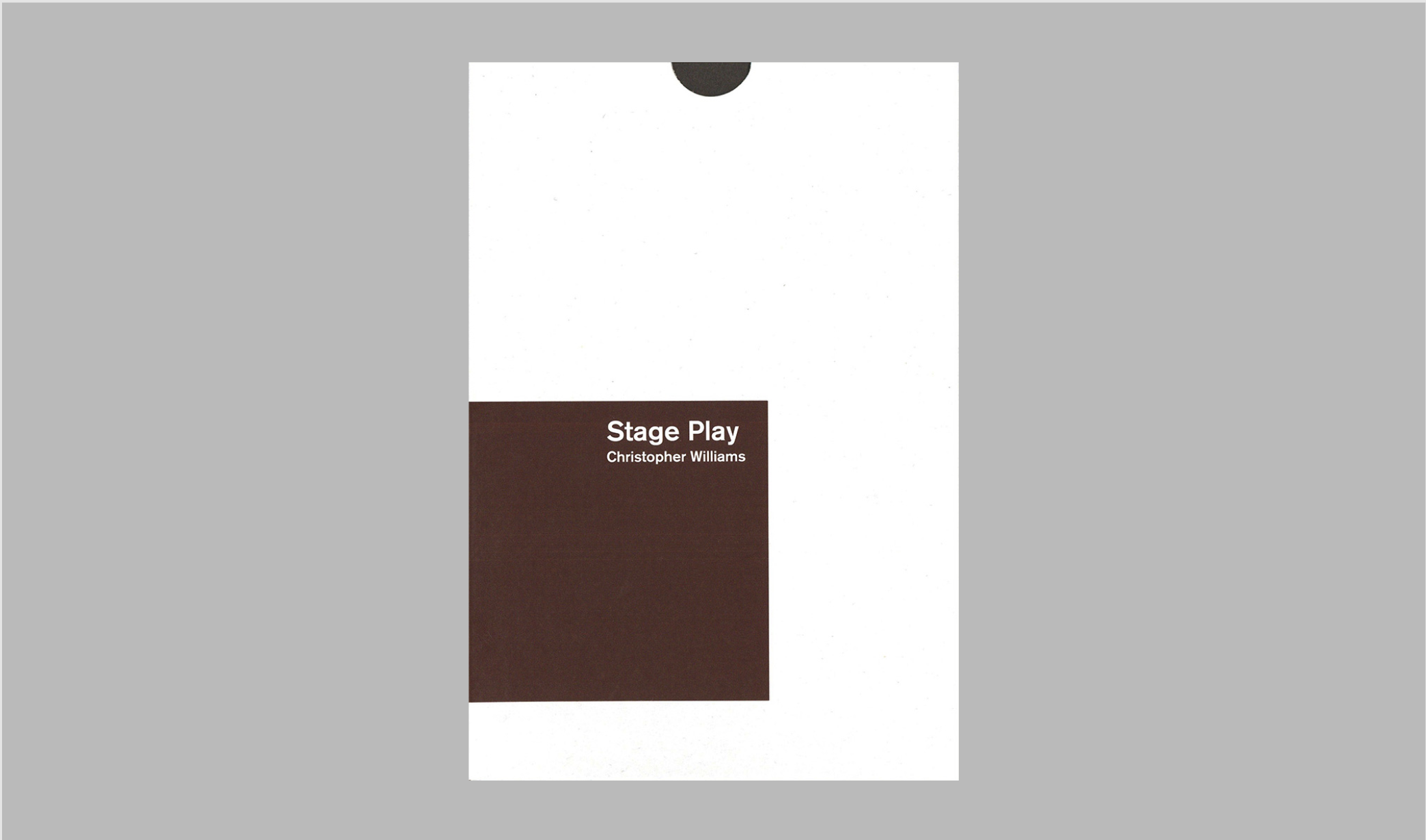 A book by Christopher Williams called Stage Play, dated 2021.