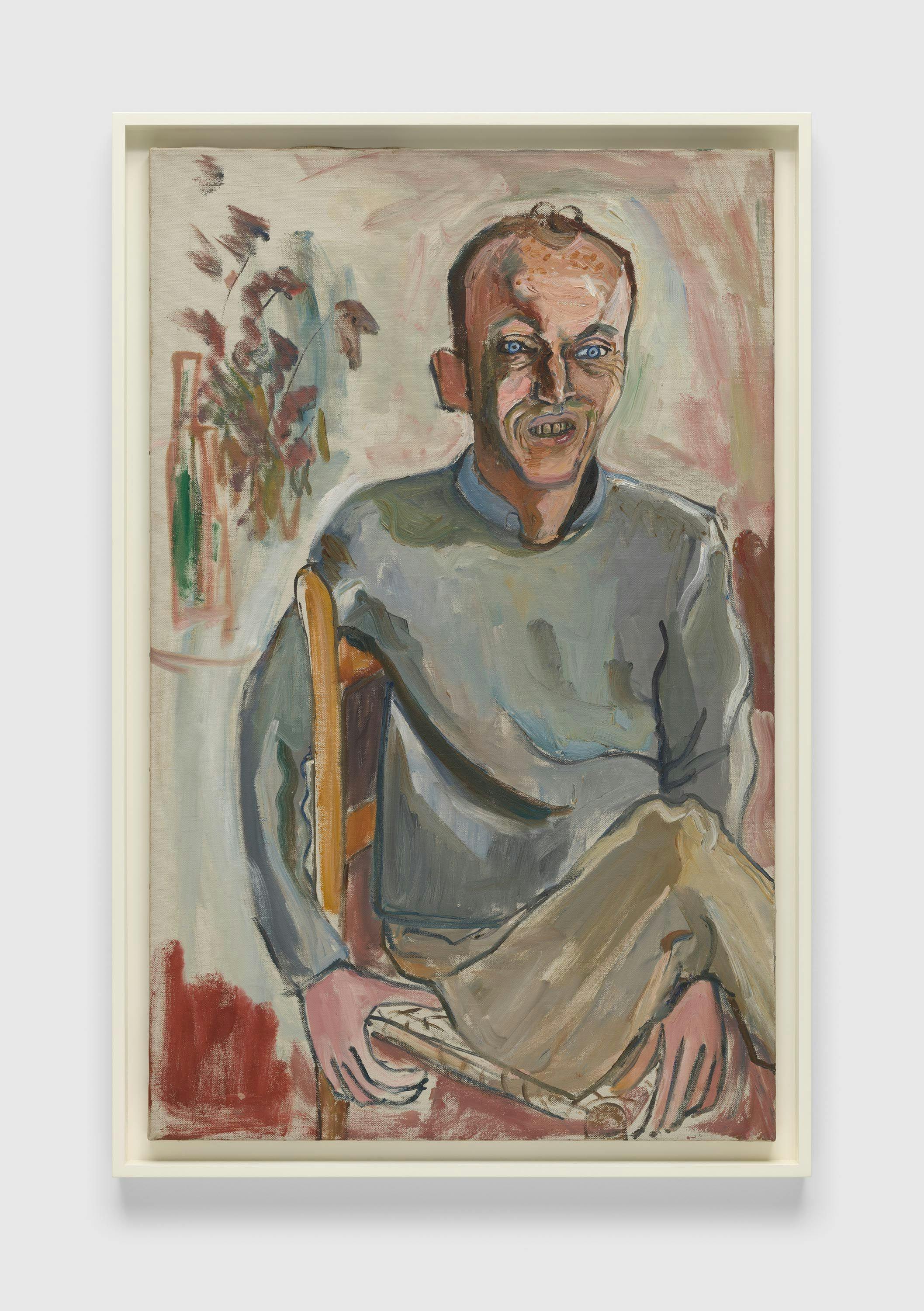 A painting by Alice Neel, titled Frank O'Hara No. 2, dated 1960.