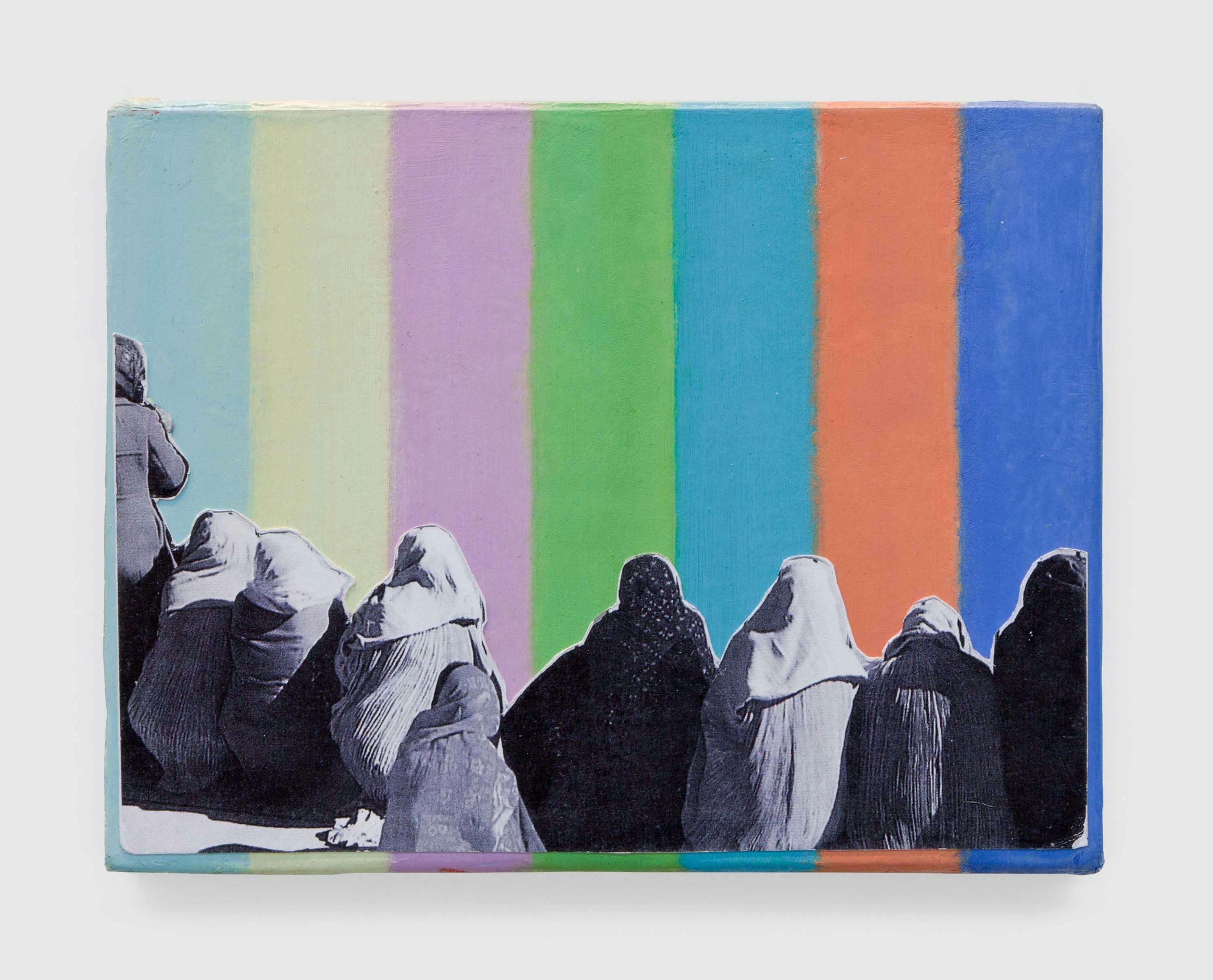A painting by Francis Alÿs, called Untitled (color bar), 2011 to 2012.