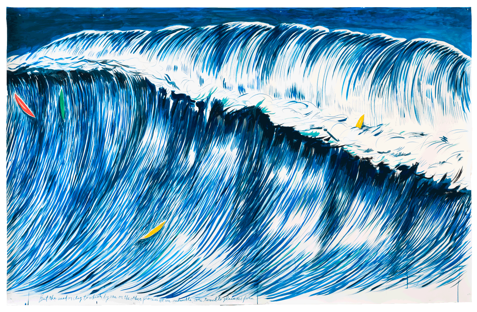 A drawing by Raymond Pettibon titled No Title (But the sand...), dated 2011.
