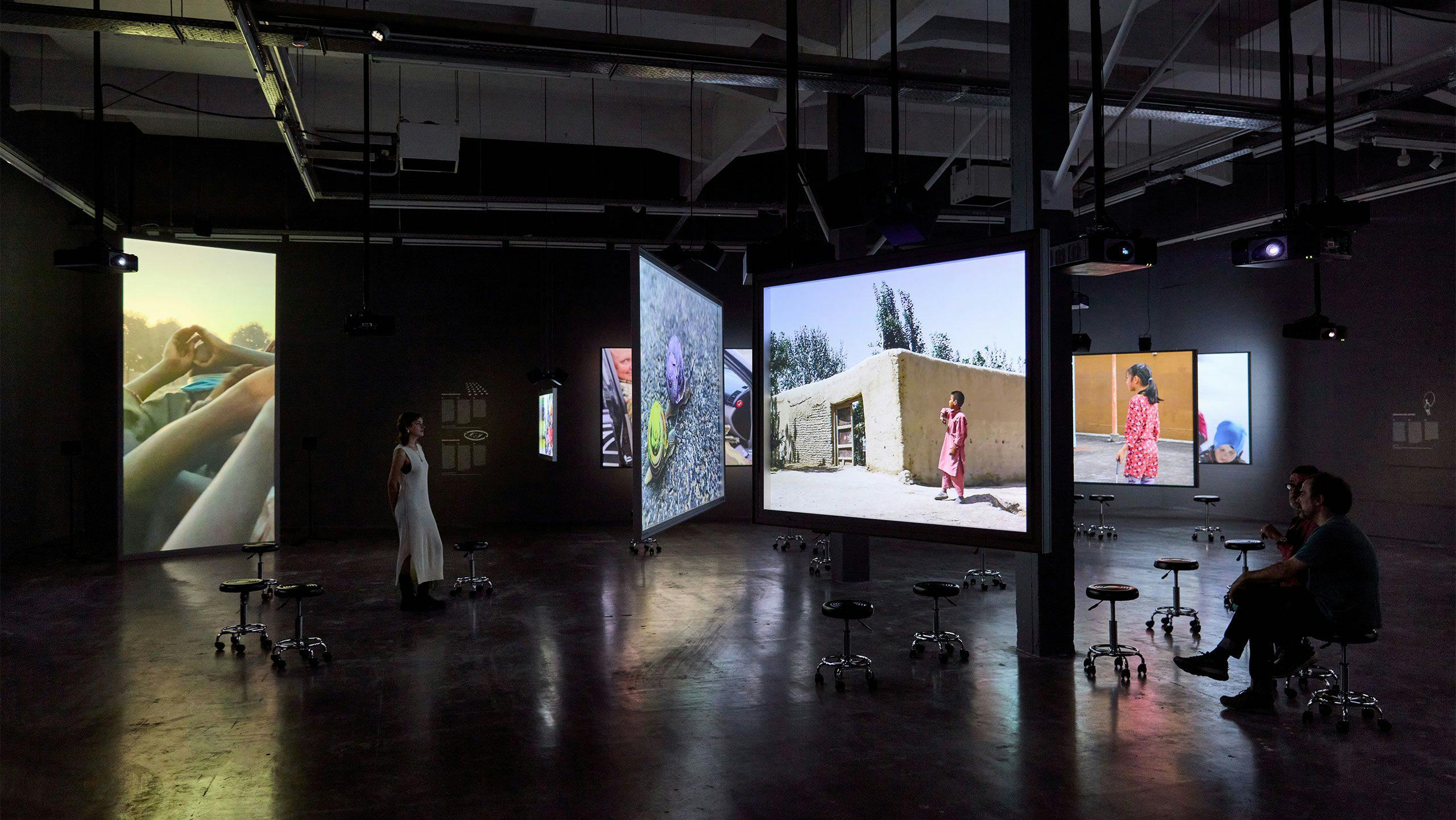 Installation view of the exhibition, Francis Alÿs: The Nature of the Game, at WIELS in Brussels, Belgium, dated 2023.