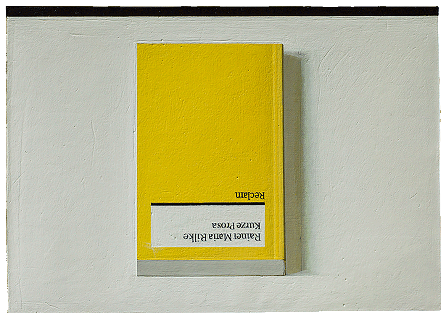 A painting by Liu Ye, titled Book Painting No.9 (Rainer Maria Rilke, Kurze Prosa, Reclam, 2012), dated 2015.