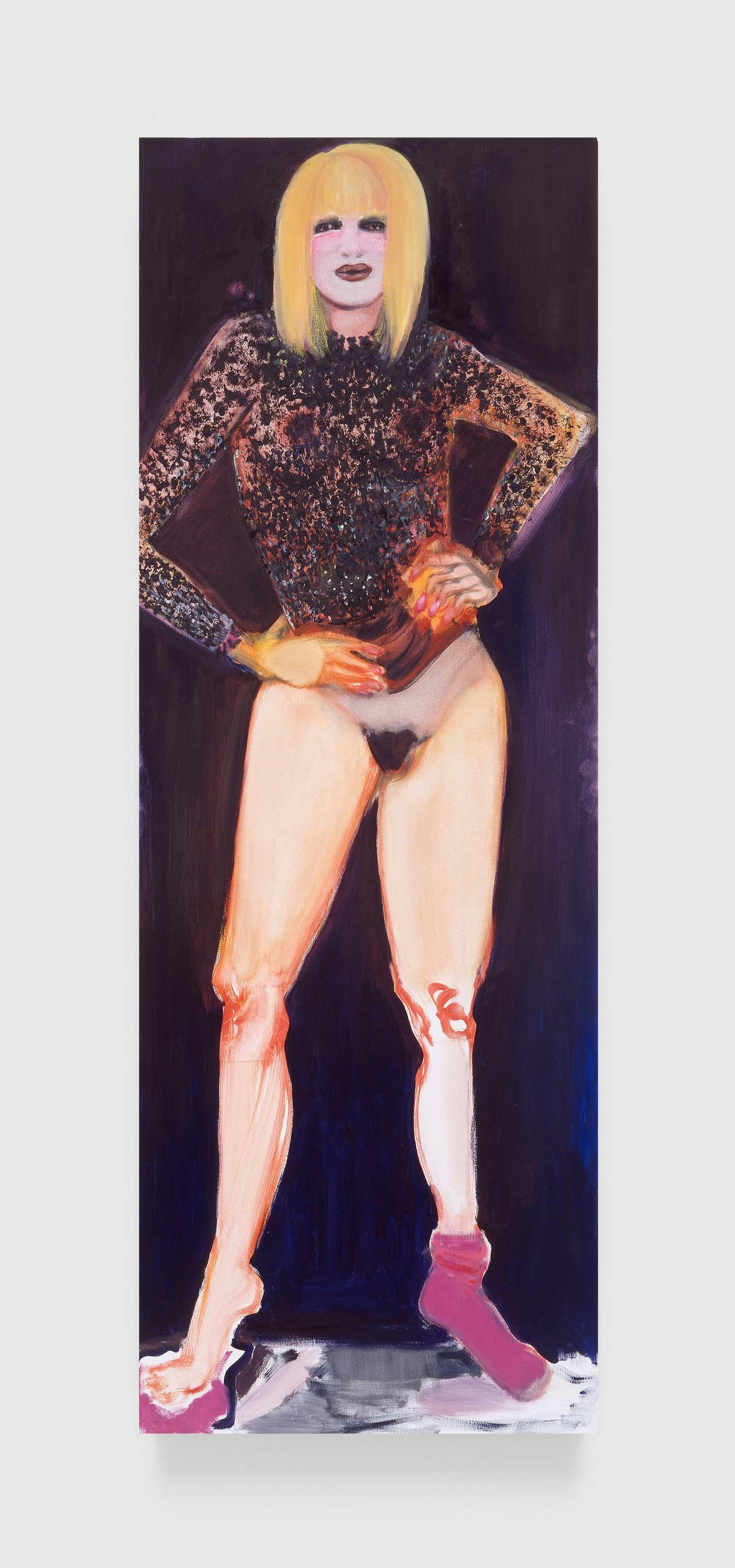 A painting by Marlene Dumas, titled Miss January, dated 1997.