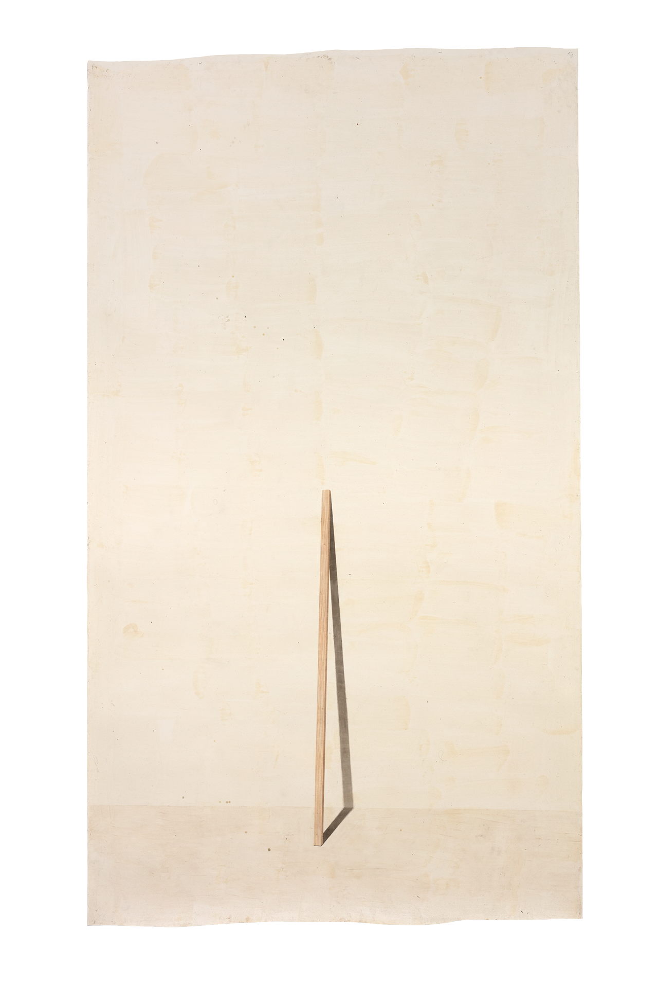 An oil and wax work on paper by Toba Khedoori, titled Untitled (stick), dated 2005.