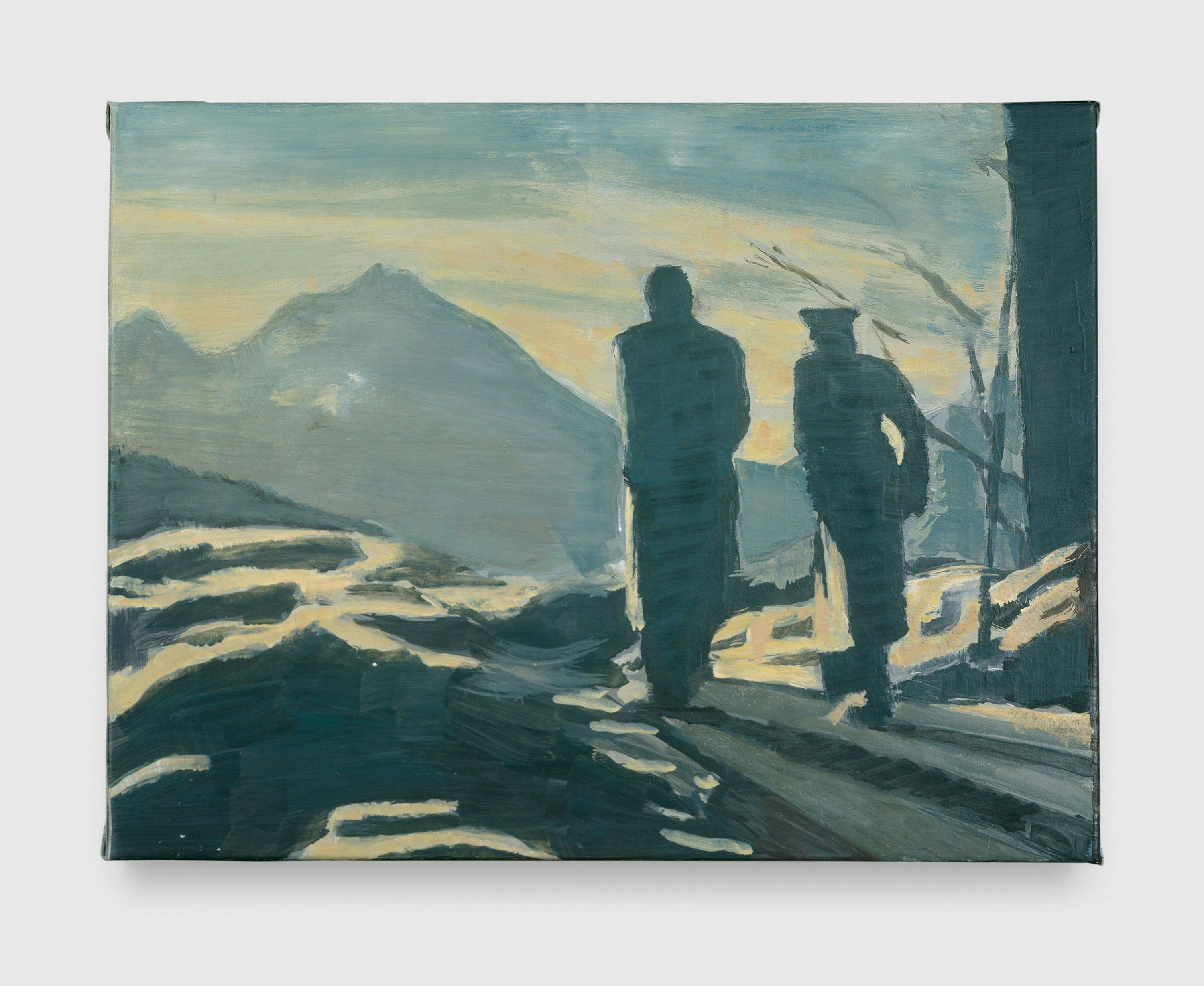 A painting by Luc Tuymans, titled De Wandeling, dated 1991.