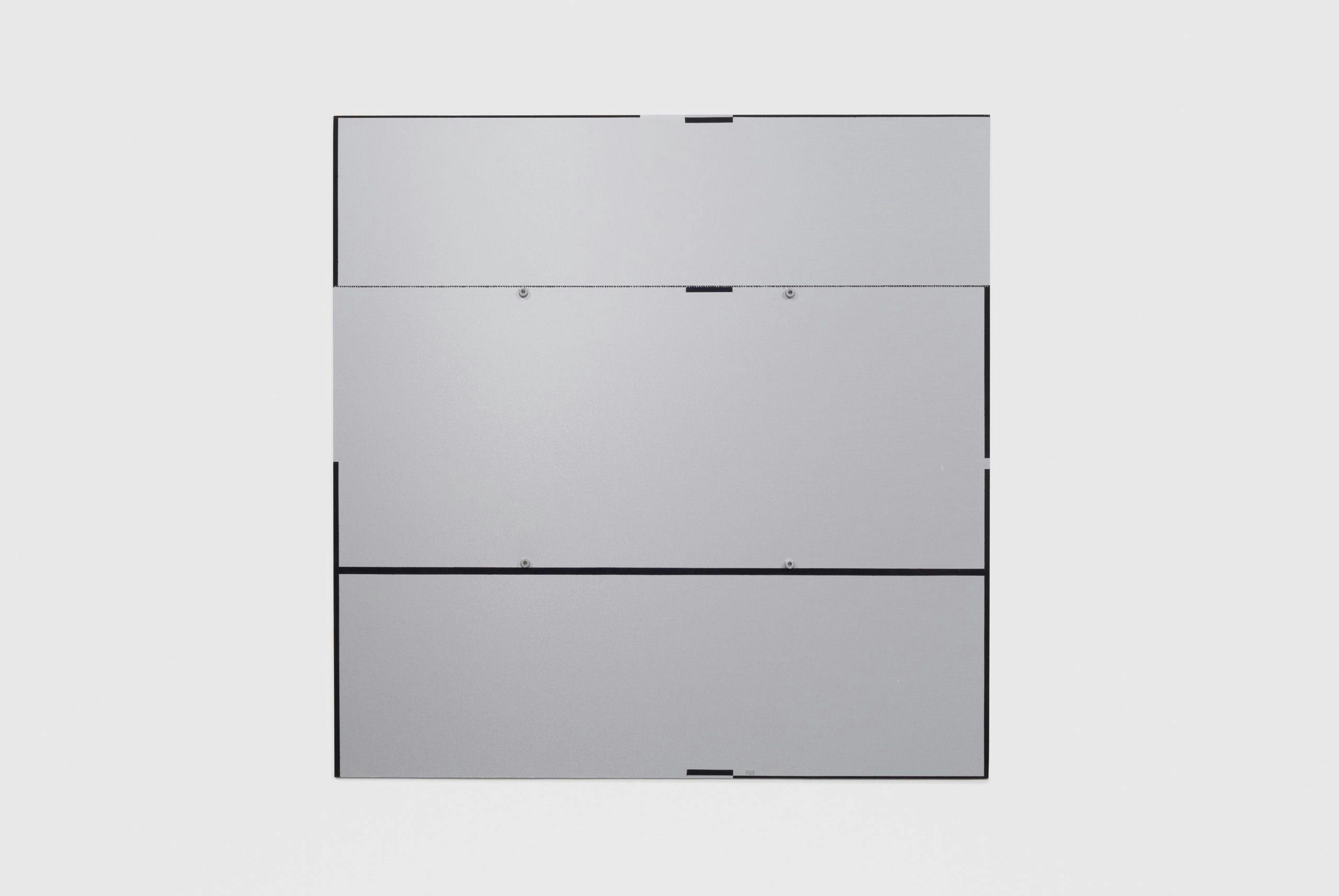 Aluminum panels by Robert Ryman titled Catalyst III, dated 1985