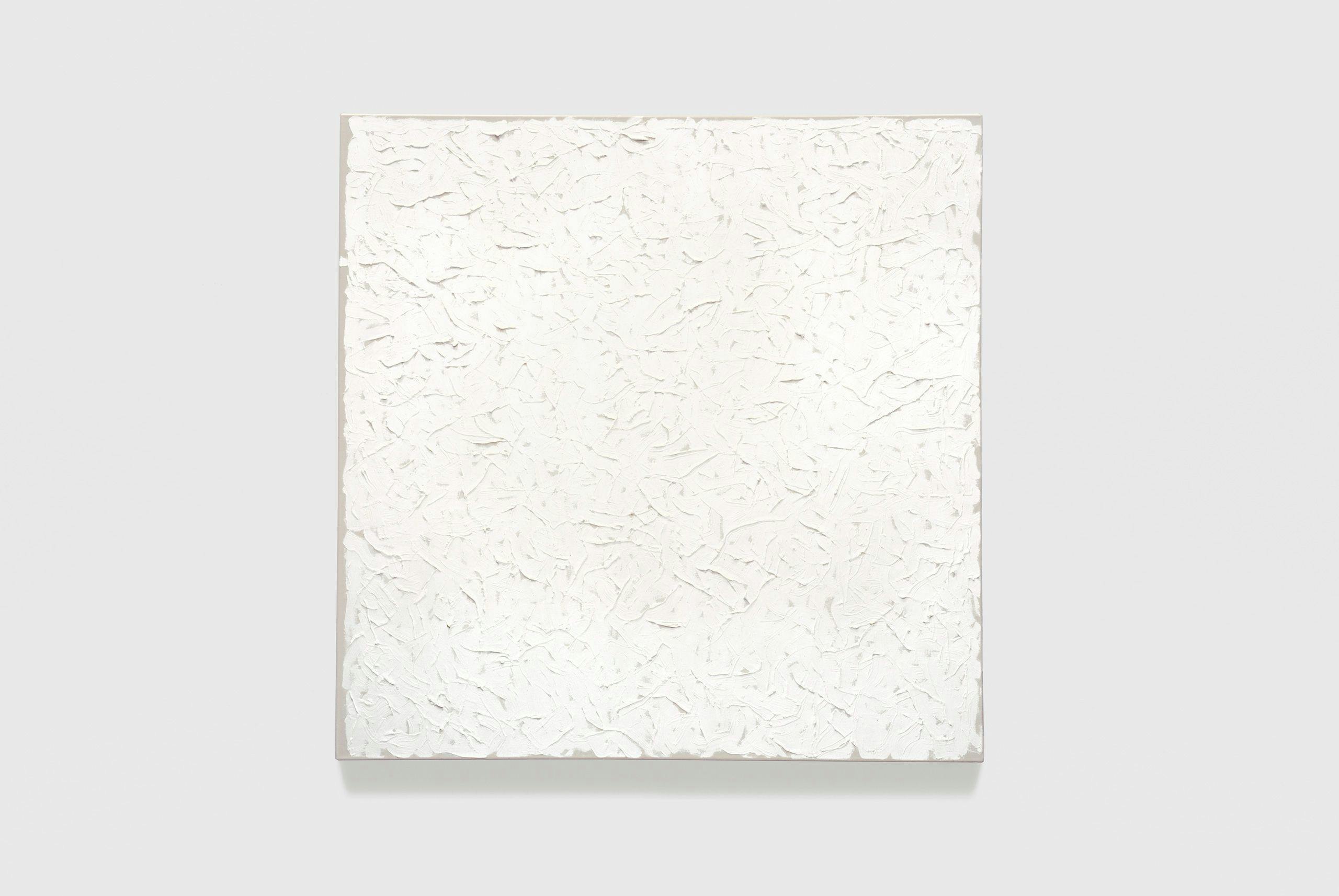 A painting by Robert Ryman titled Large-Small, Thick-Thin 2, dated 2008