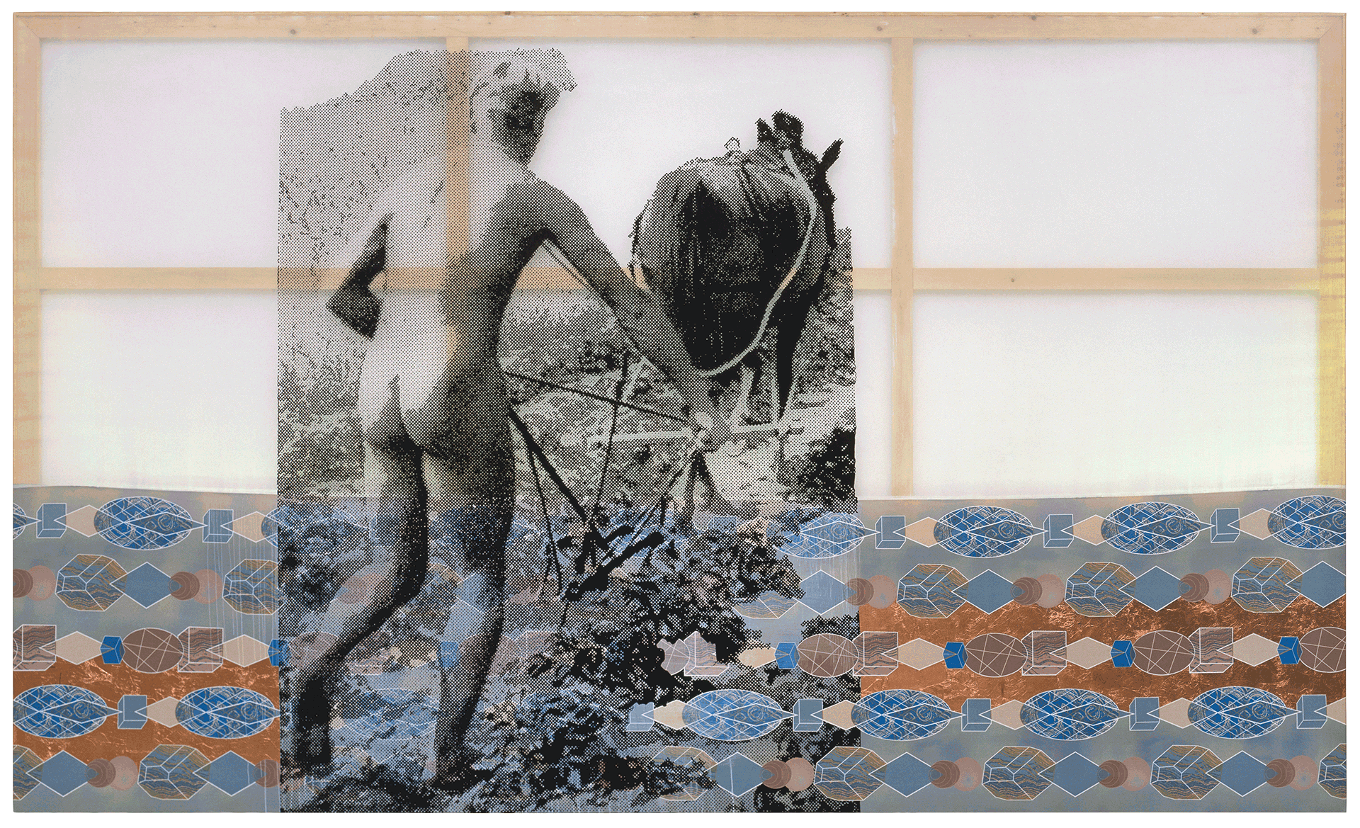 A painting by Sigmar Polke titled Primavera, dated 2003.