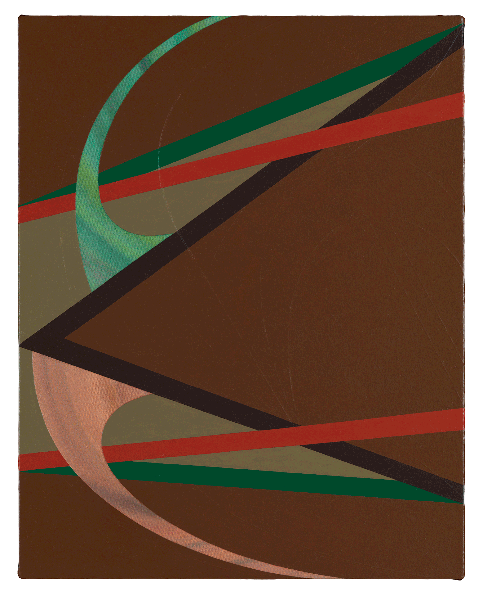 A painting by Tomma Abts, titled Teite, dated 2008.