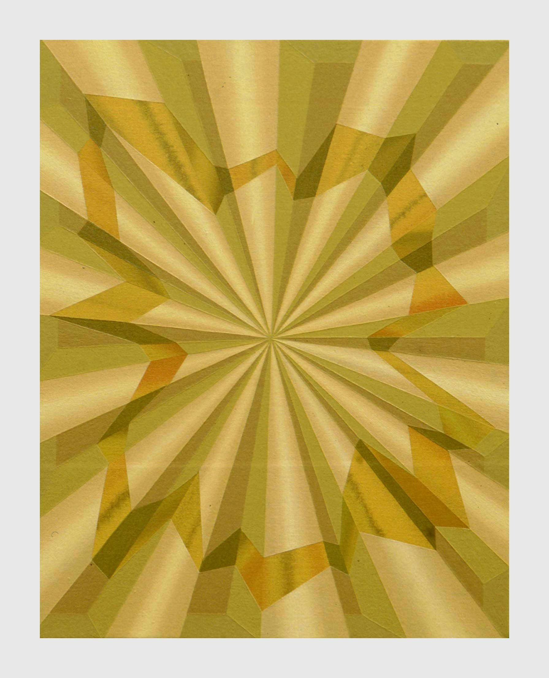 A painting by Tomma Abts, titled Teete, dated 2003.