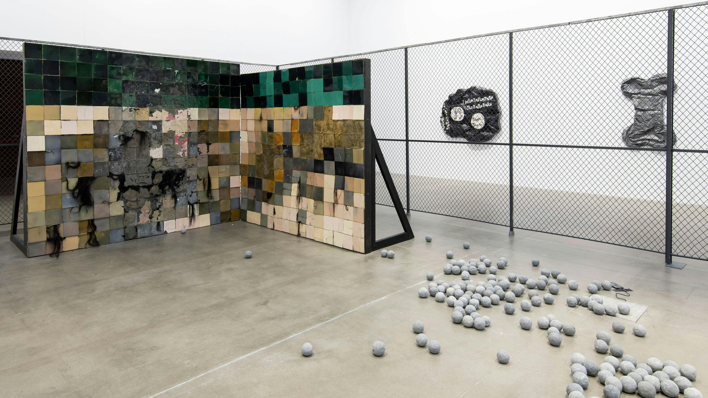 Installation view of work titled Divorce Dump by Andra Ursuta, in the 58th International Art Exhibition La Biennale di Venezia, dated 2019.