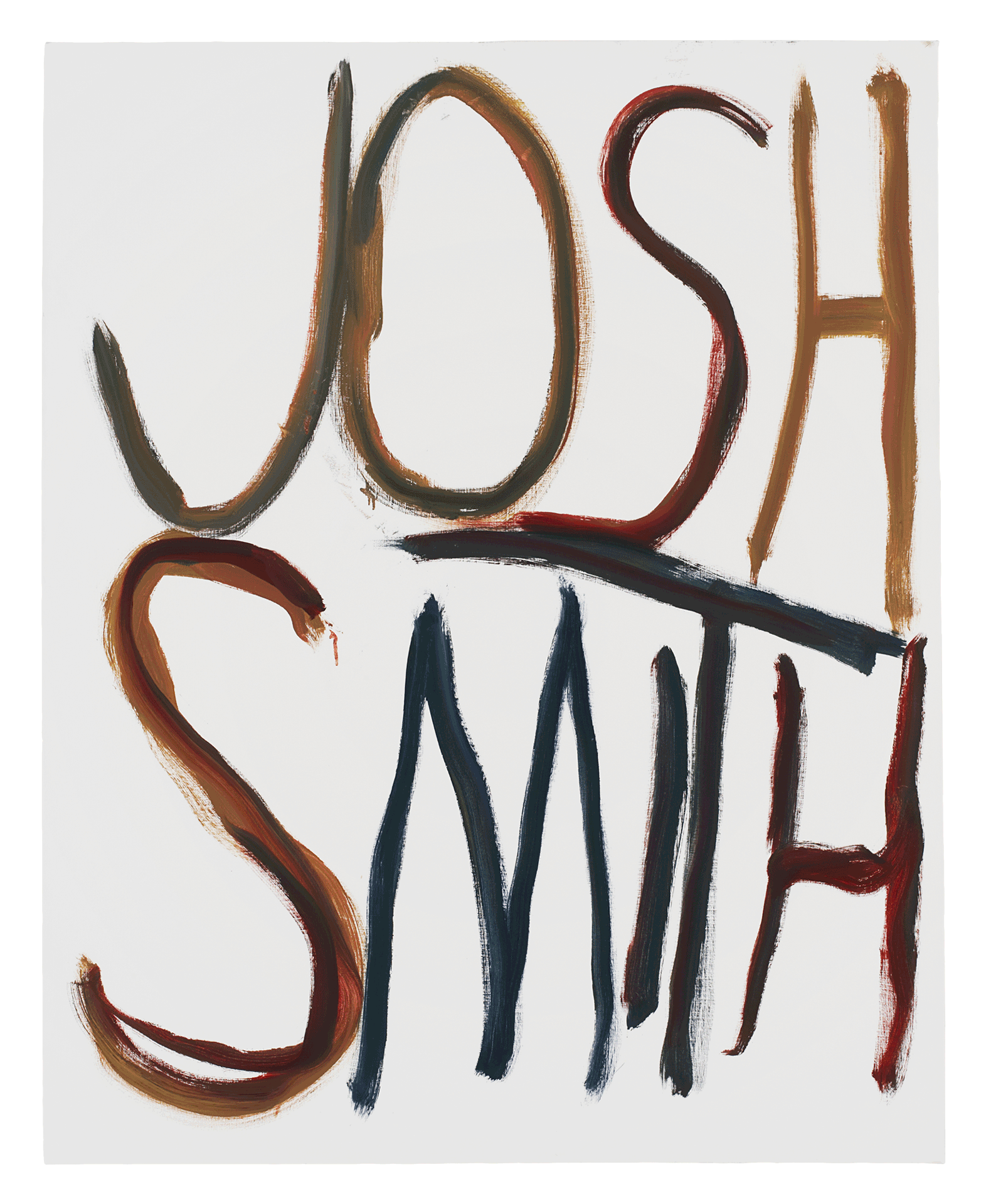 An untitled painting by Josh Smith, dated 2007.