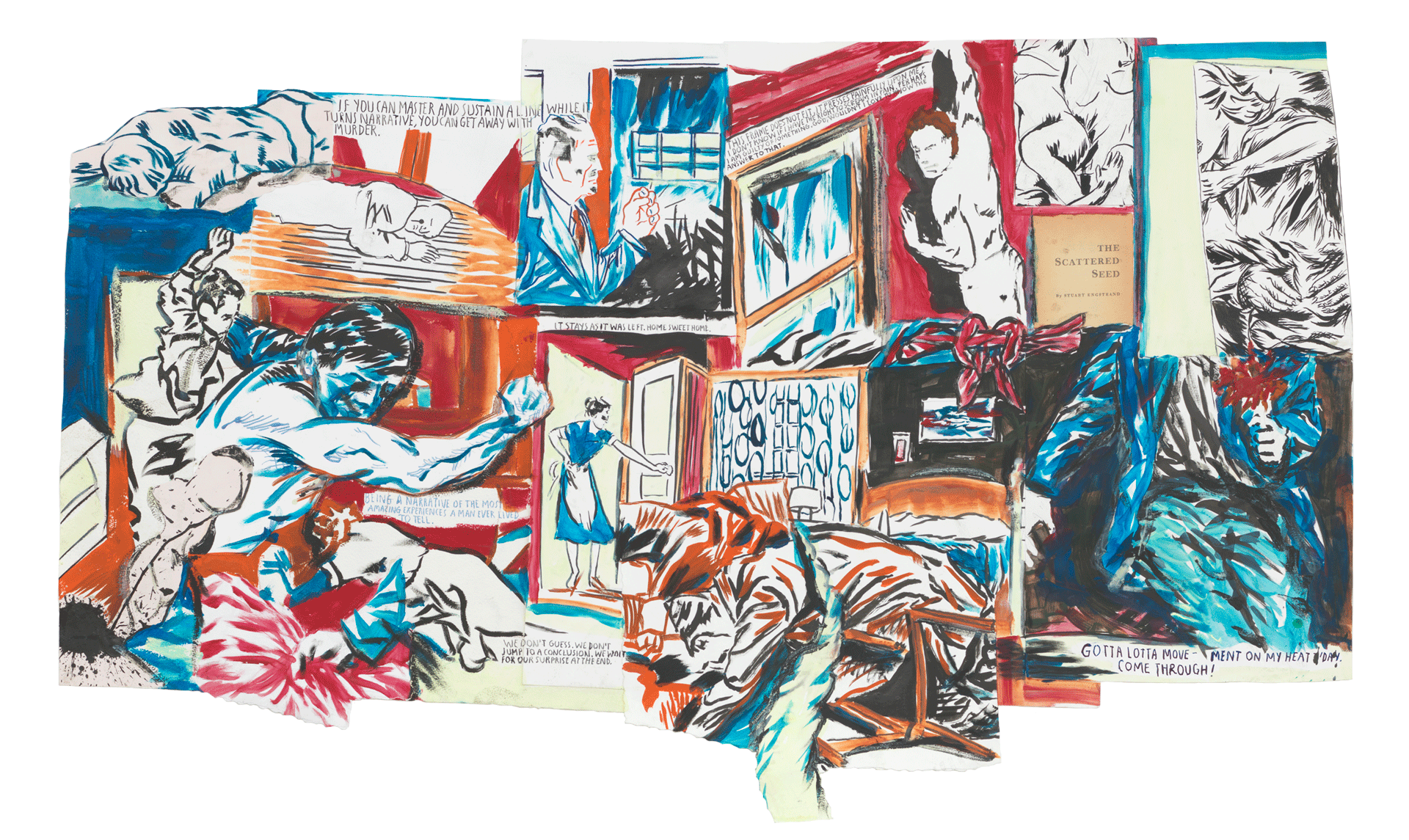 A drawing by Raymond Pettibon titled No Title (If you can...), dated 2016.