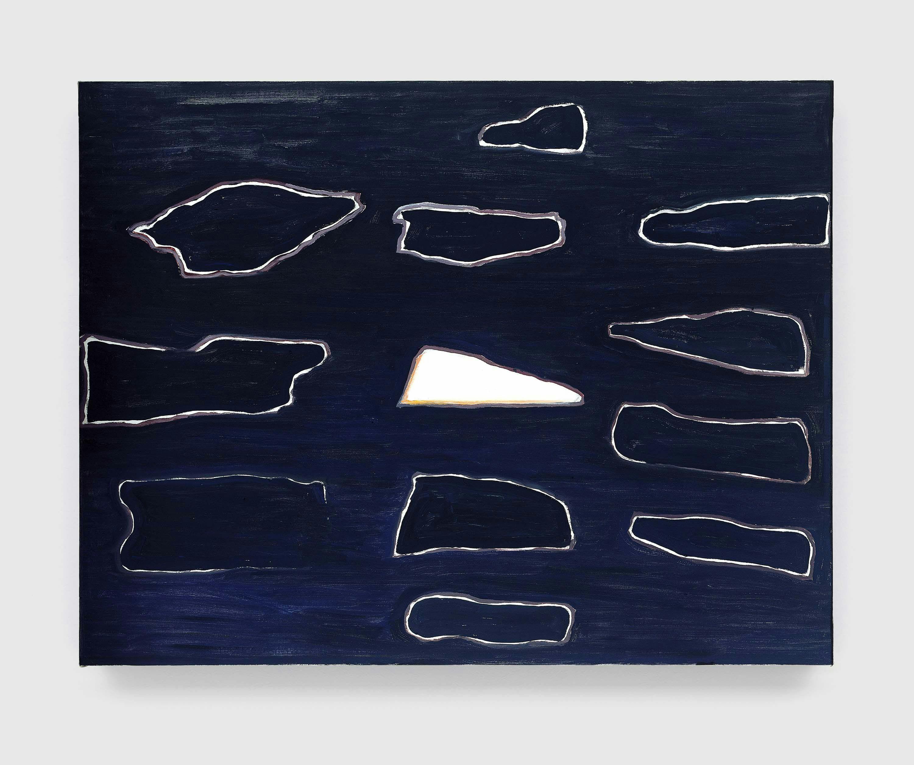 A painting by Raoul de Keyser, titled Come on, play it again nr. 1, dated 2001.