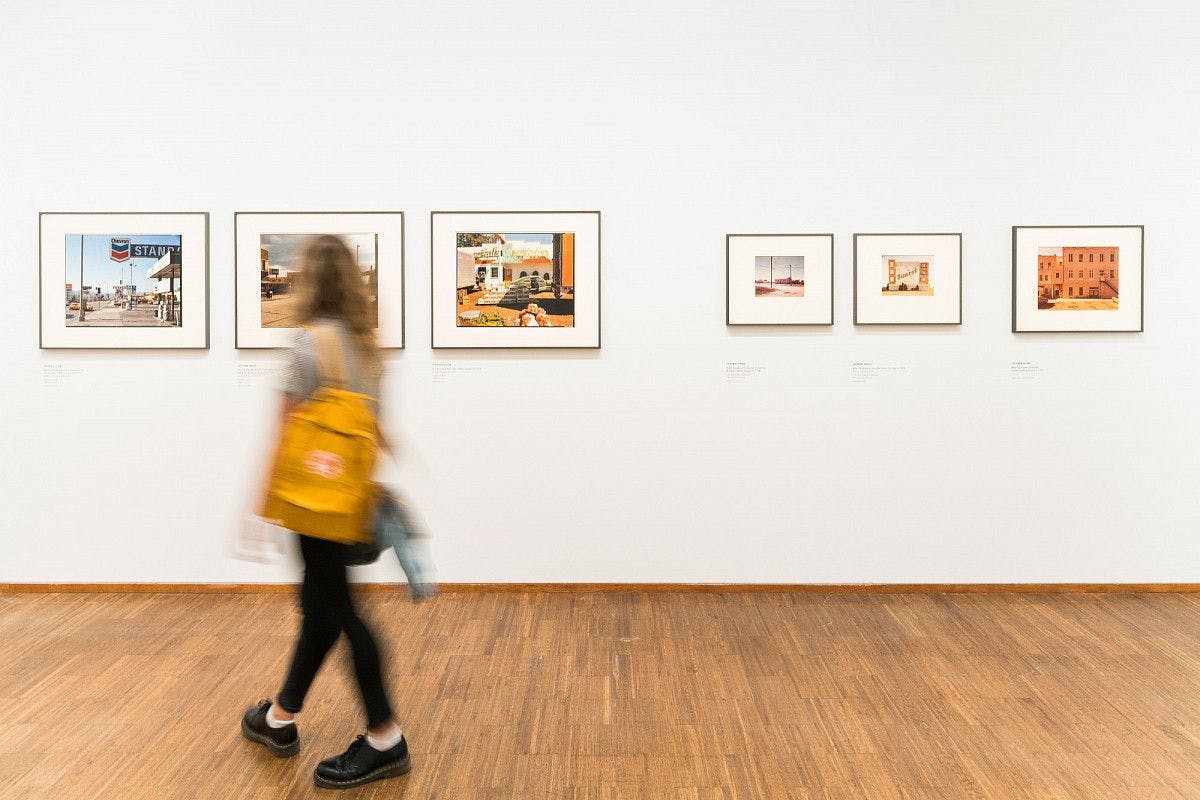 Installation view of the exhibition, American Photography, at the Albertina Museum in Vienna, dated 2021.