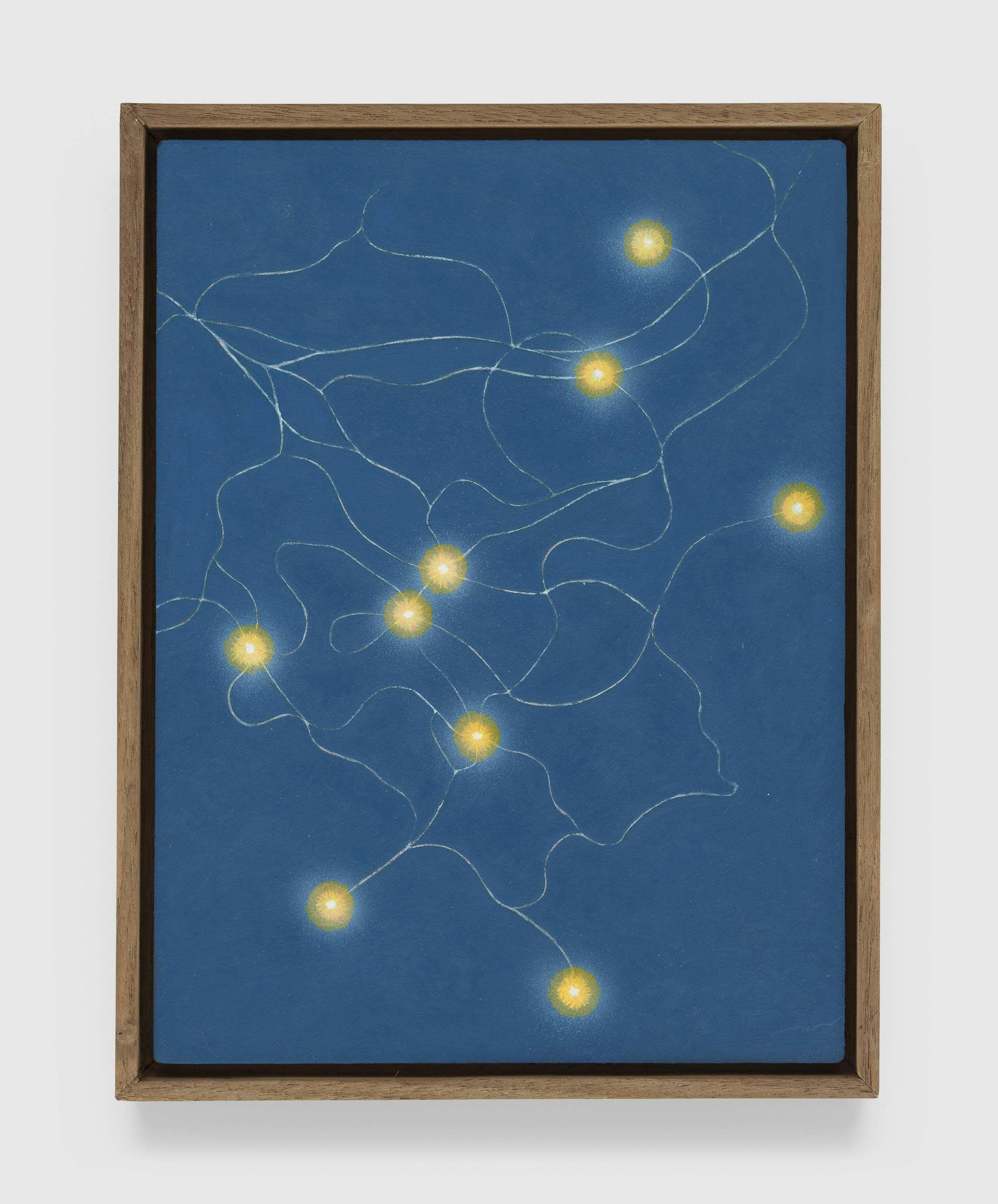 A painting by Francis Alÿs, titled Afghan Night 3, dated 2013.