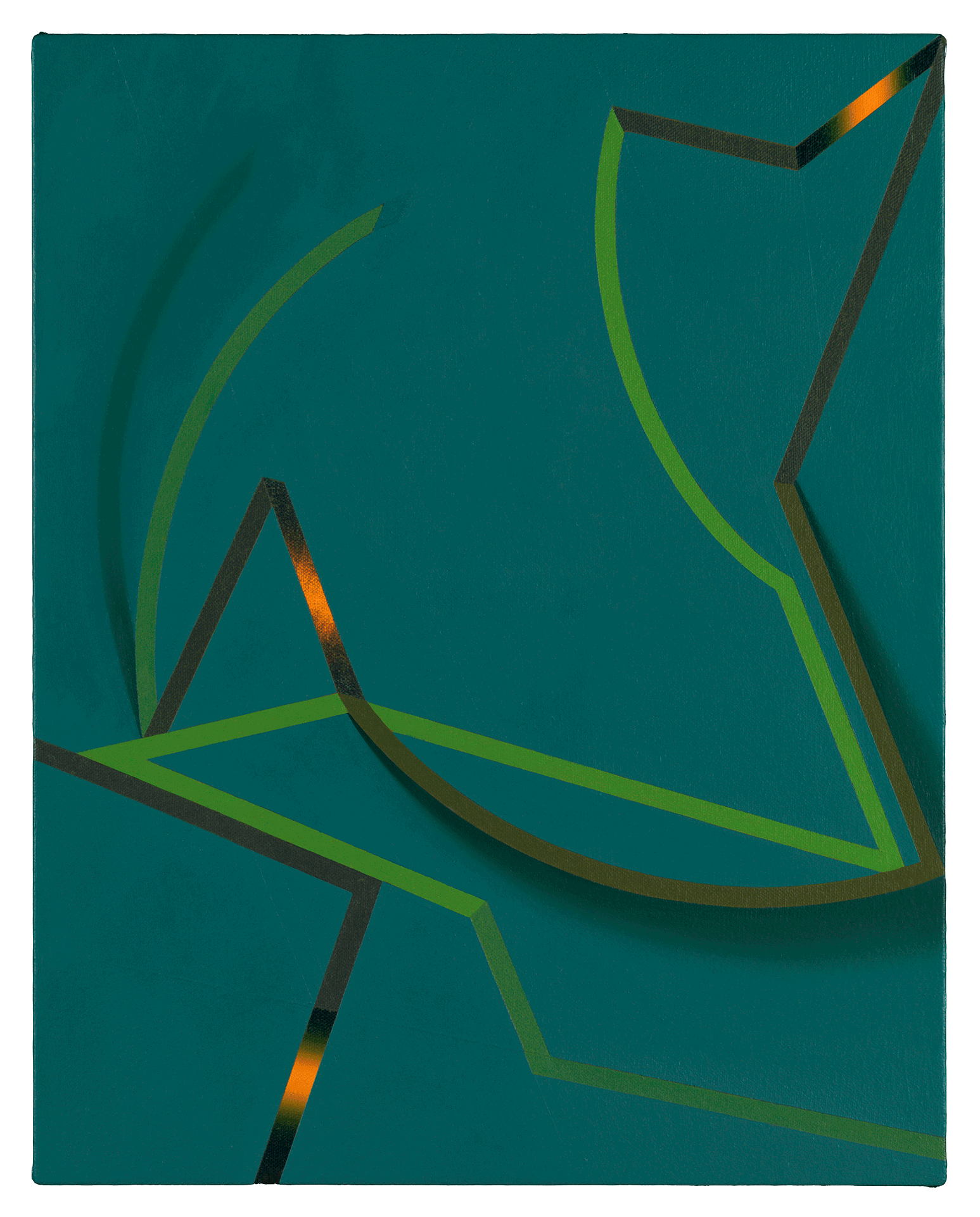 A painting by Tomma Abts, titled Bilte, dated 2008.
