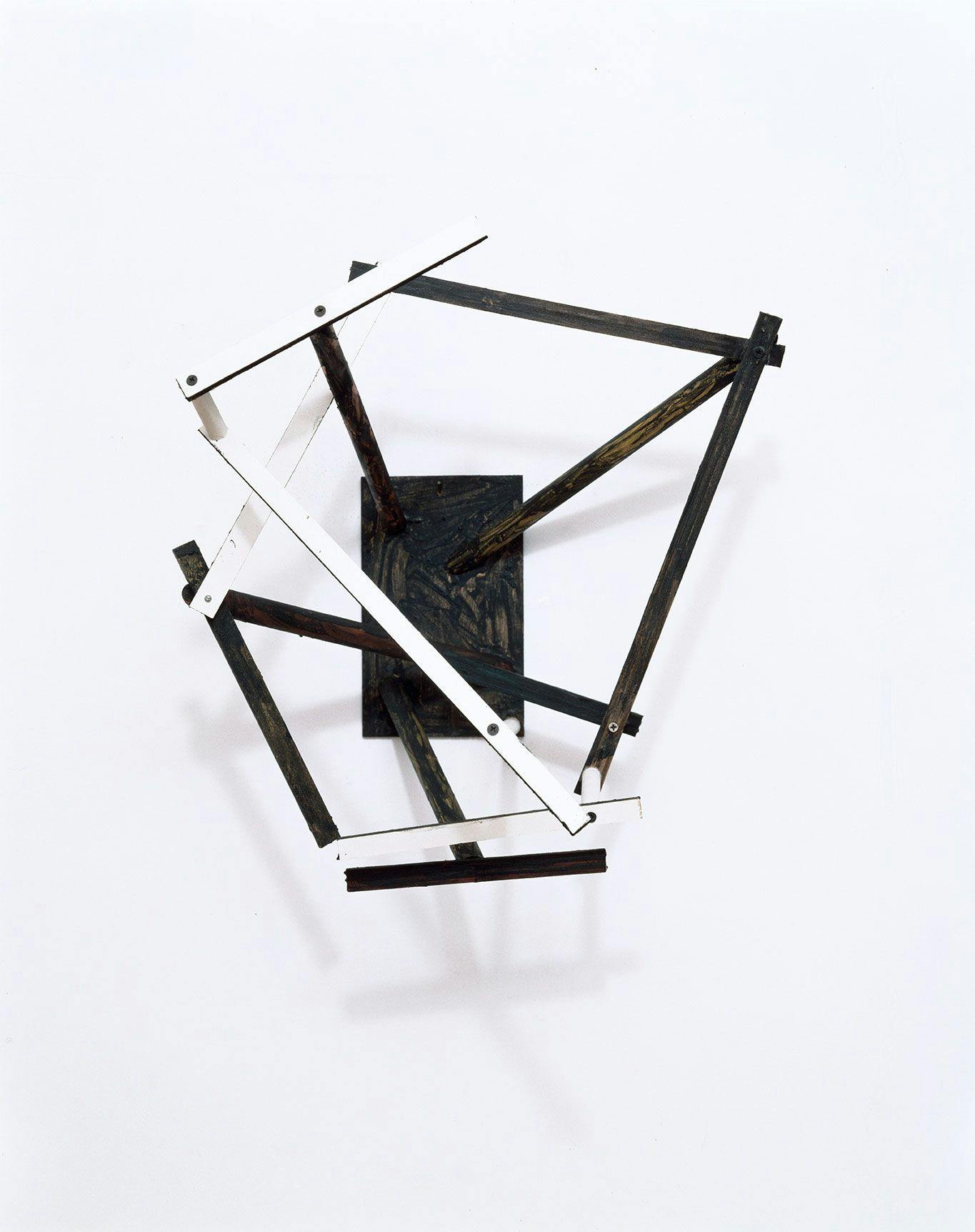 A mixed media sculpture by Al Taylor, titled Untitled (Broadcast), dated 1985.