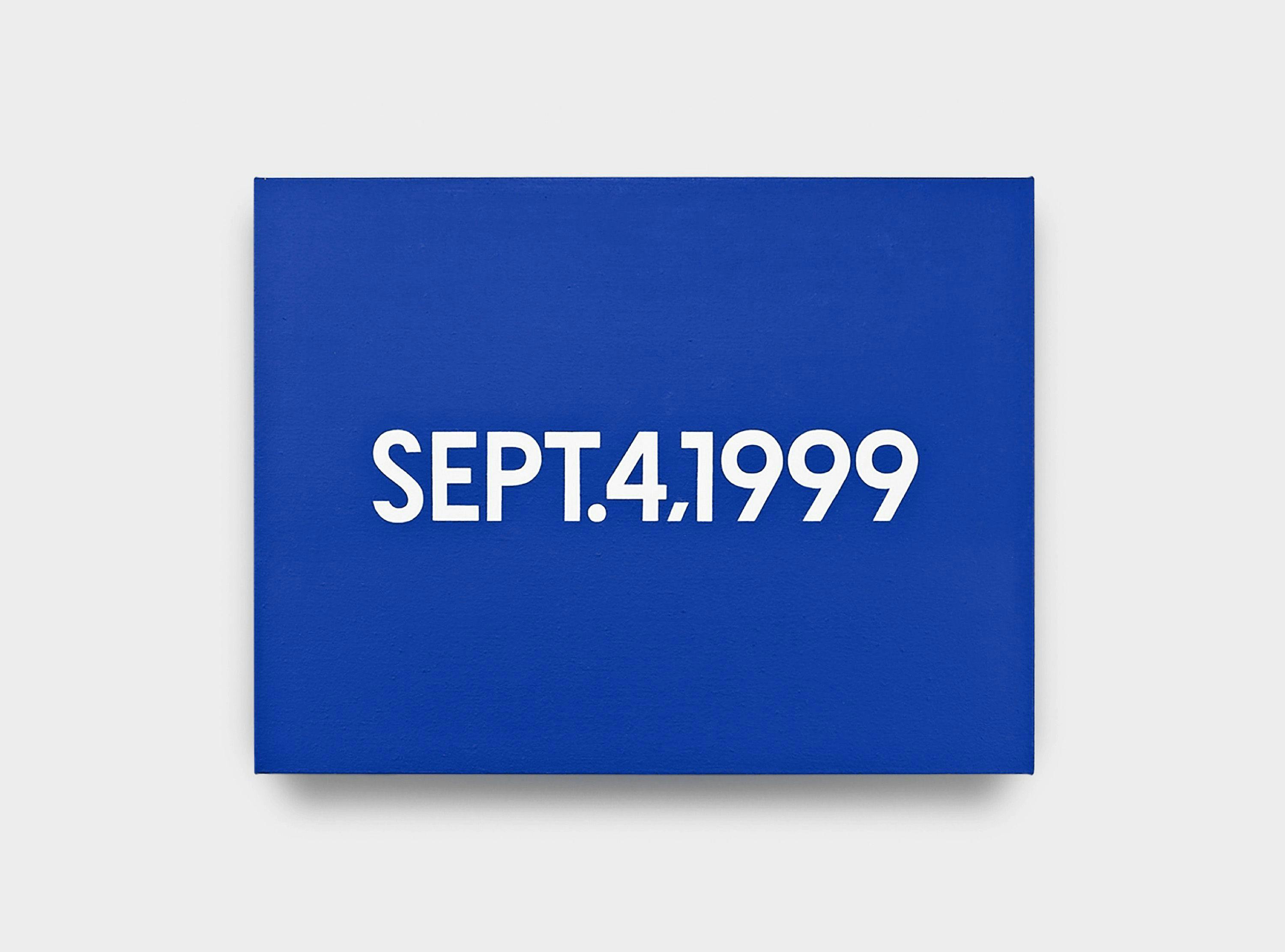 A painting by On Kawara, titled SEPT. 4, 1999, dated 1999.