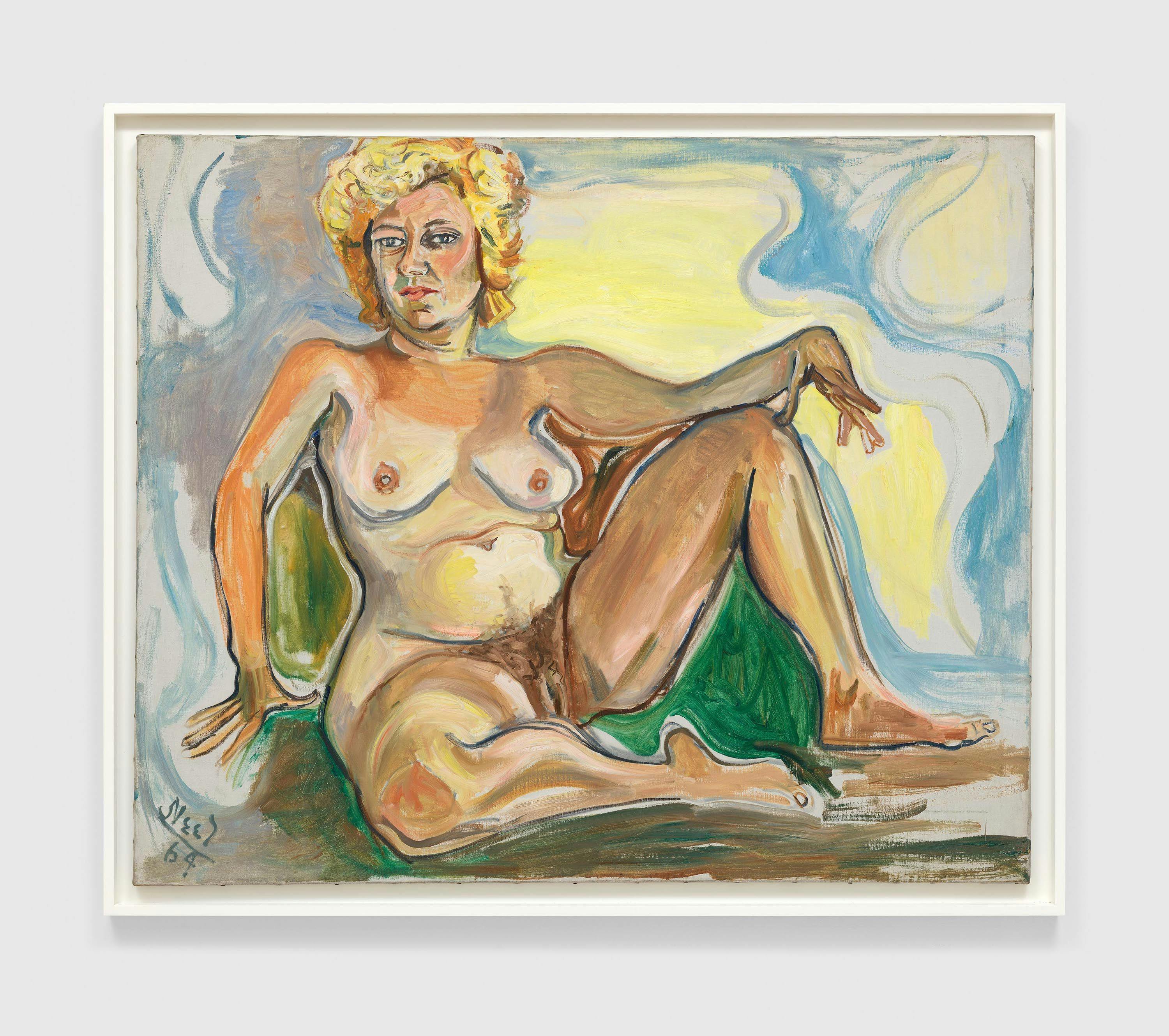 A painting by Alice Neel, titled Ruth Nude, dated 1964.