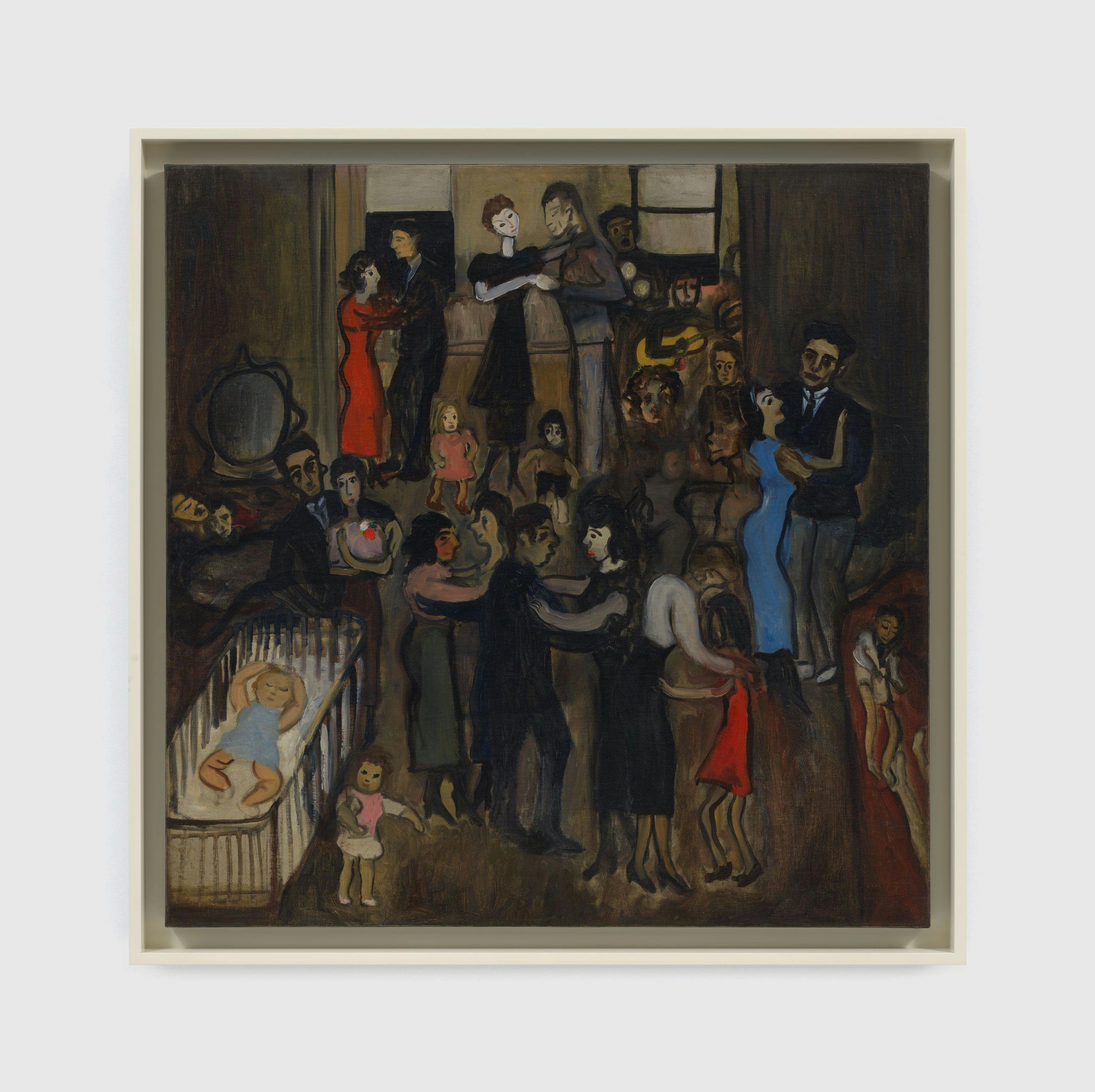 A painting by Alice Neel, titled Spanish Party, dated 1939.