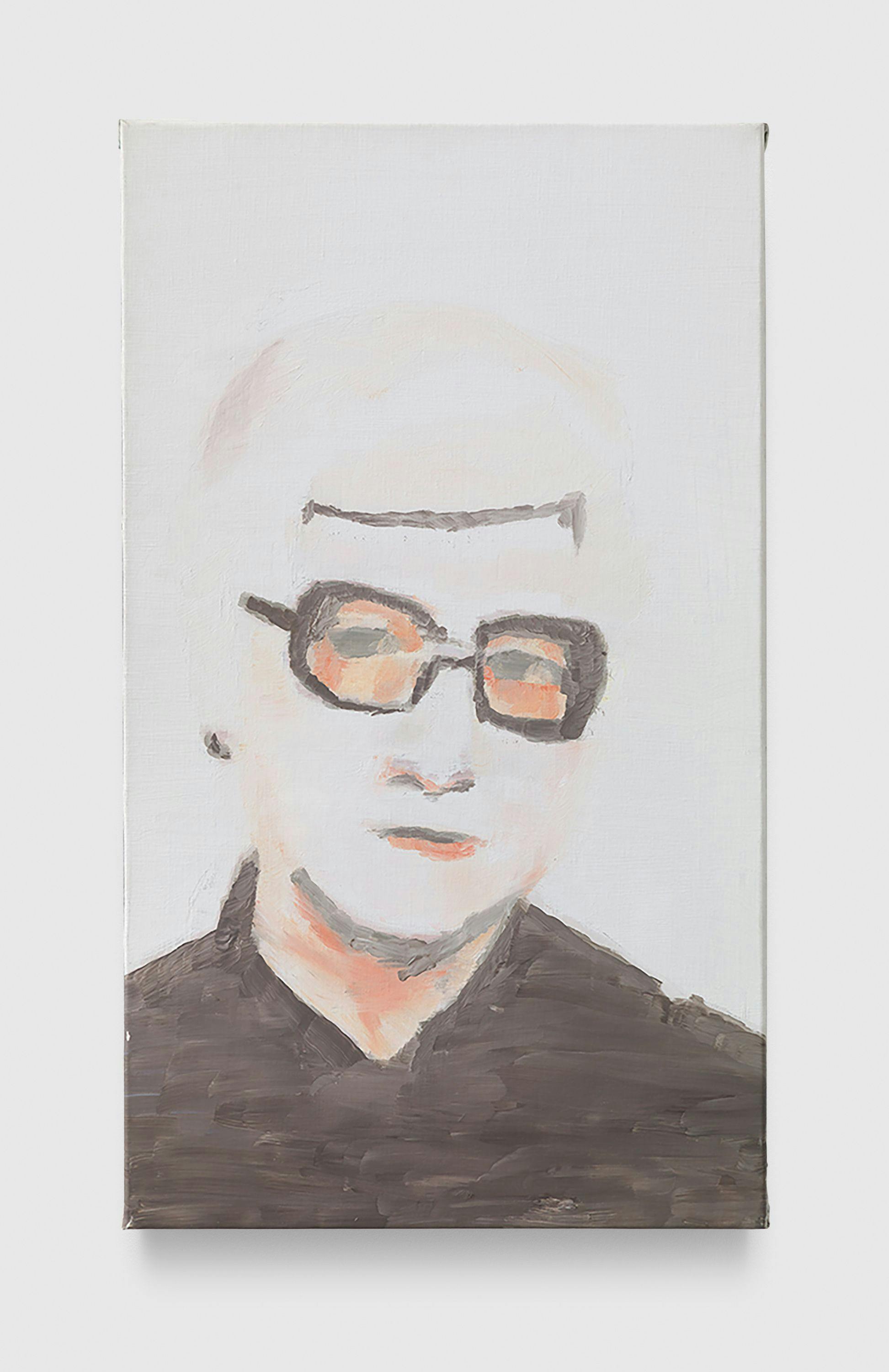 A painting by Luc Tuymans, titled Portrait, dated 2000.