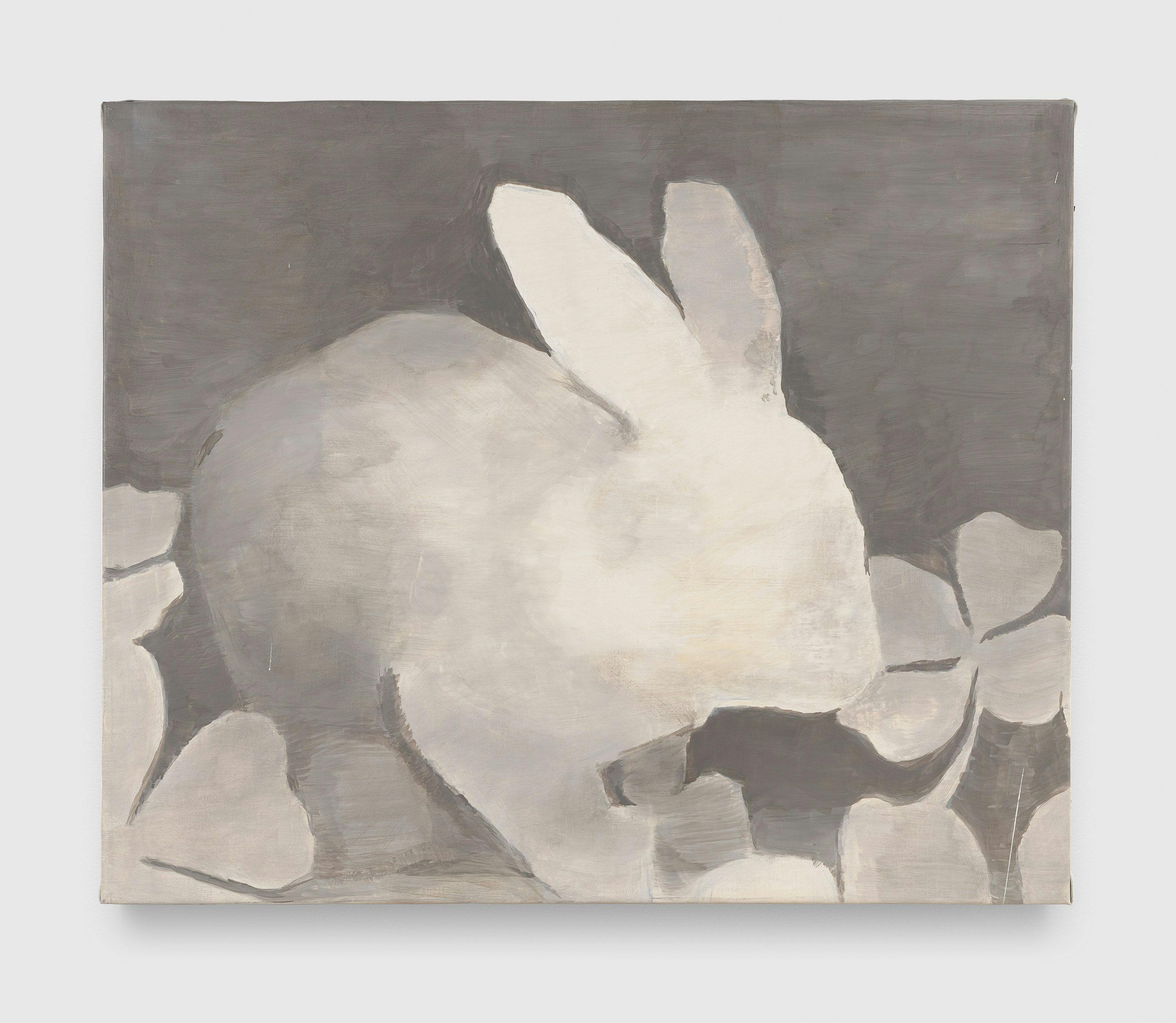 A painting by Luc Tuymans, titled Rabbit, dated 1994.