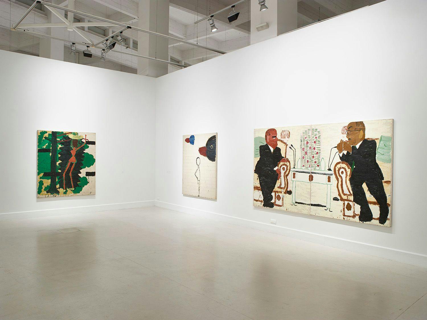Installation view of the exhibition, Rose Wylie: Hullo Hullo..., at CAC Málaga in Málaga, dated 2018.