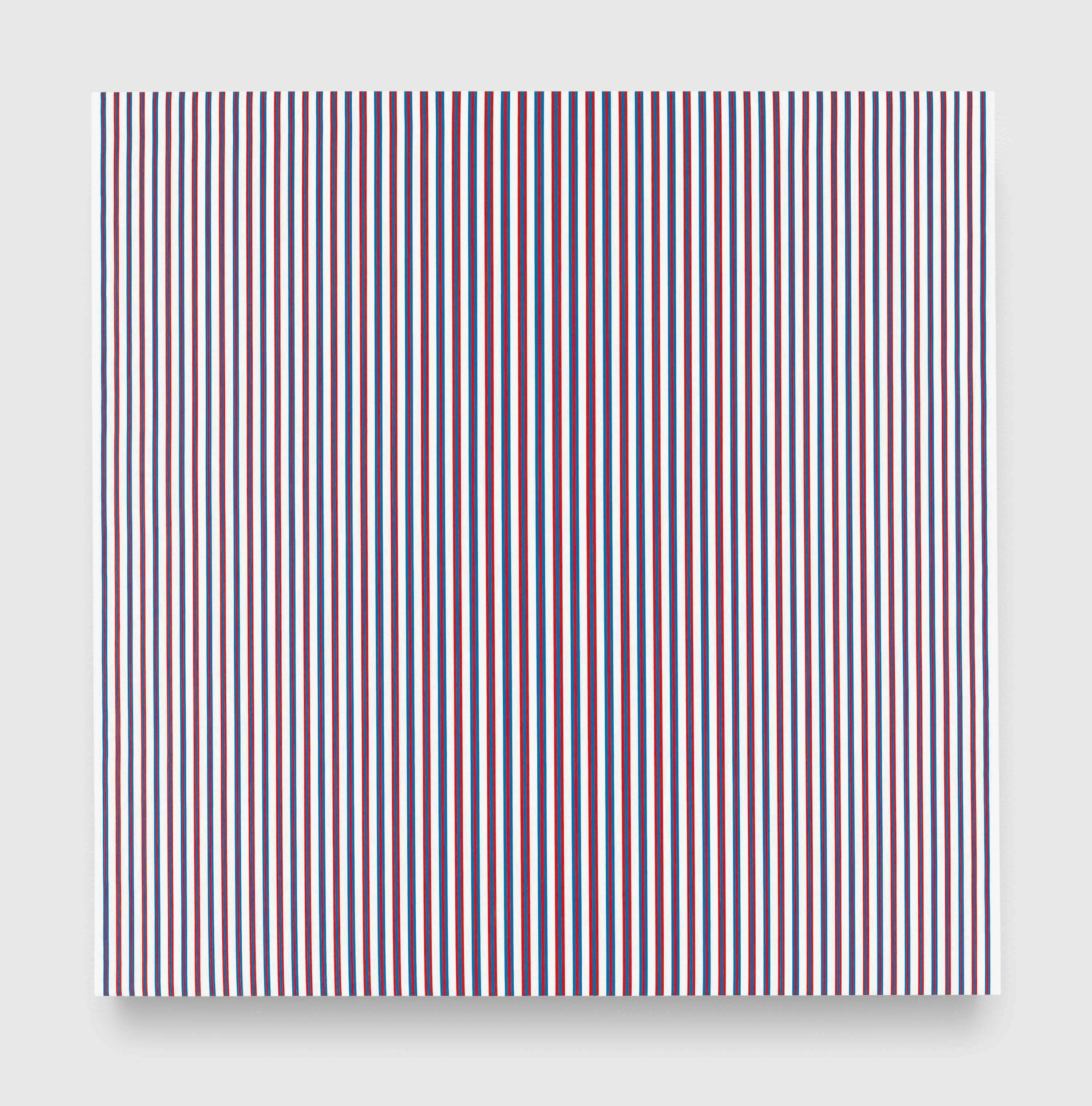 A painting by Bridget Riley, titled Chant 2, dated 1967.