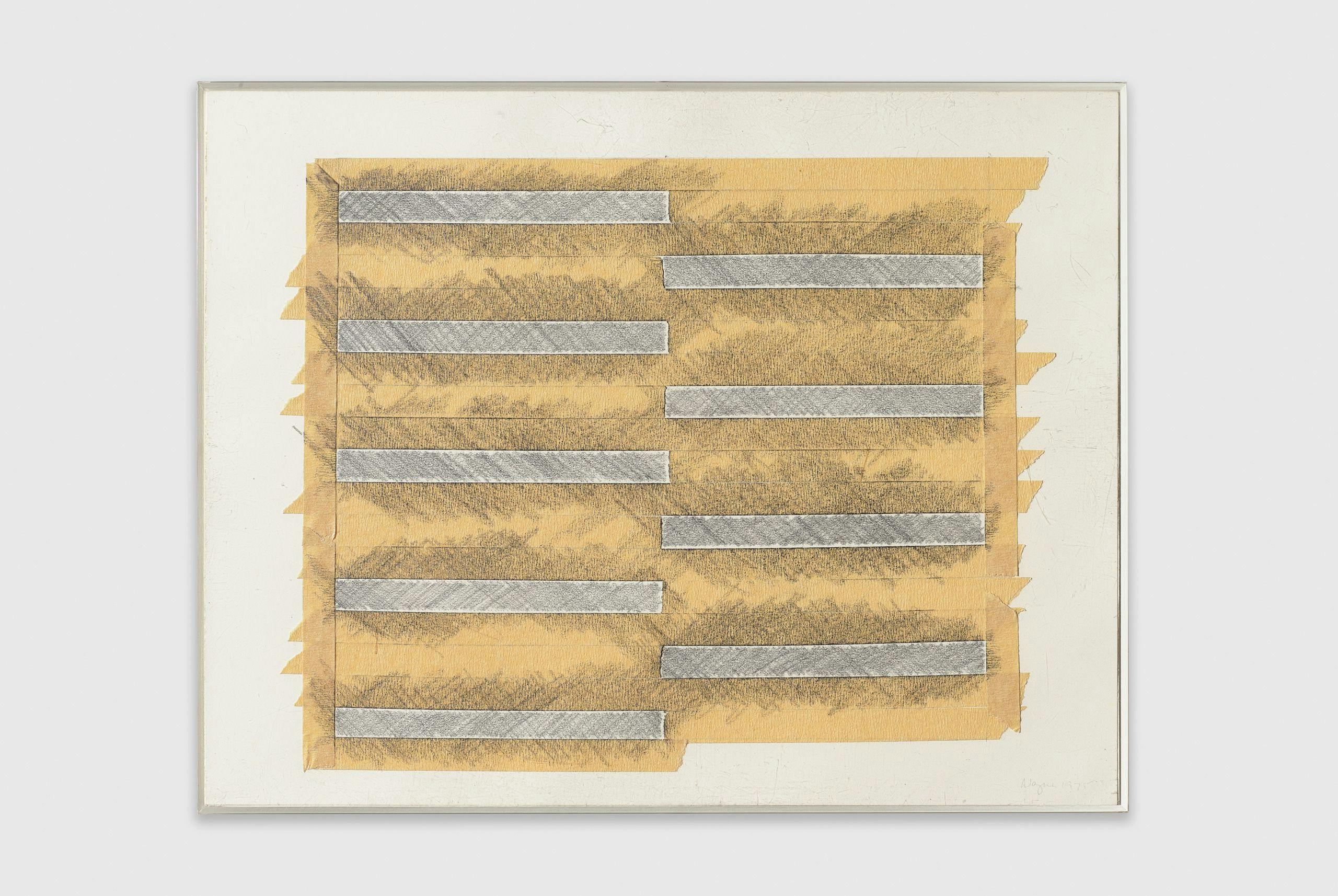 An untitled work on paper by Merrill Wagner, dated 1975
