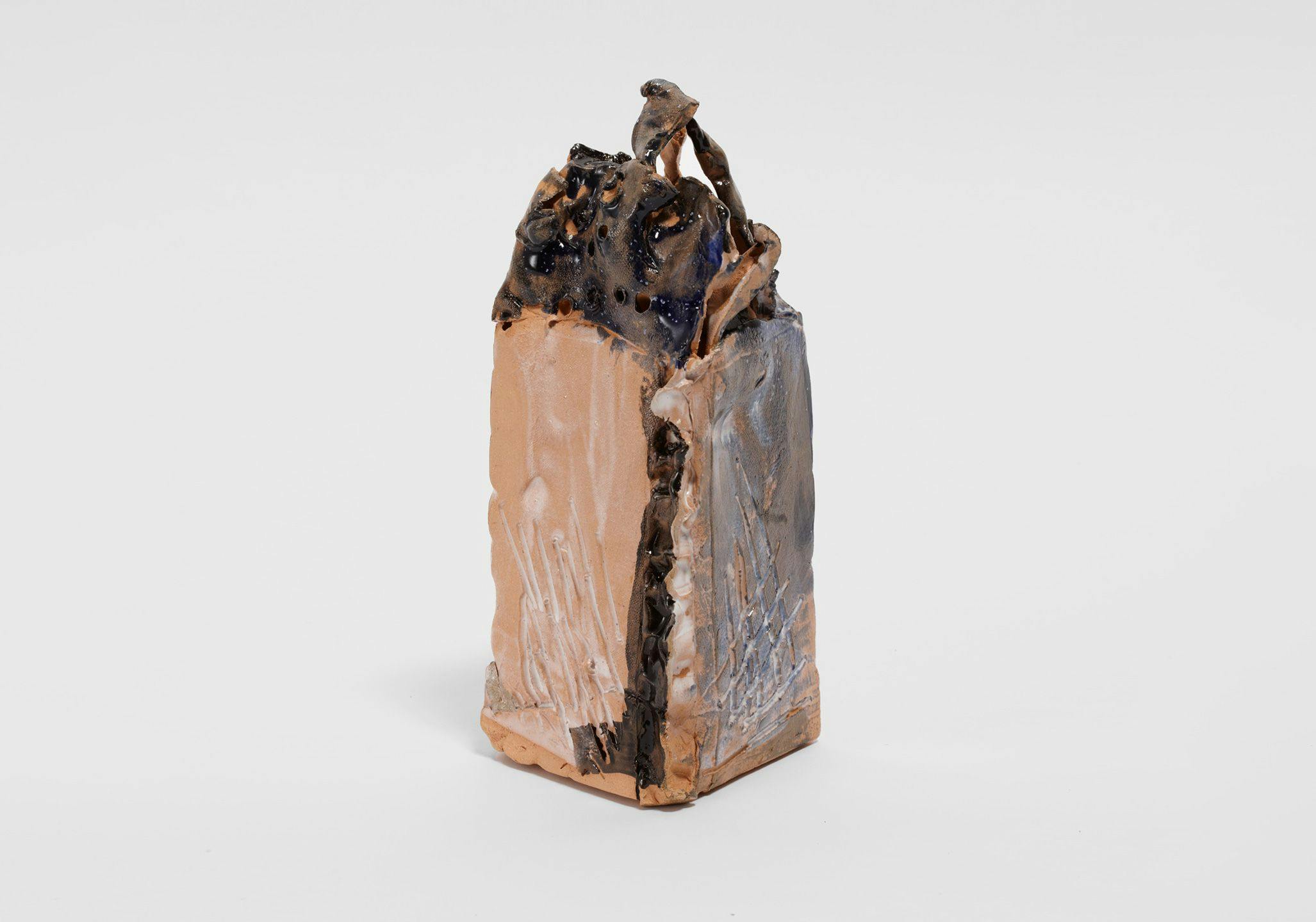 An untitled ceramic sculpture by Josh Smith, dated 2013.
