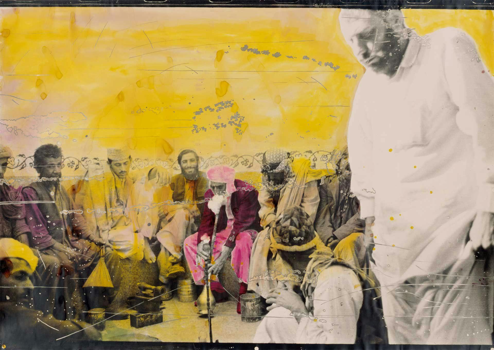 A print by Sigmar Polke titled Ohne Titel, Quetta, Pakistan, translated as Untitled. Quetta, Pakistan, dated 1974-1978.