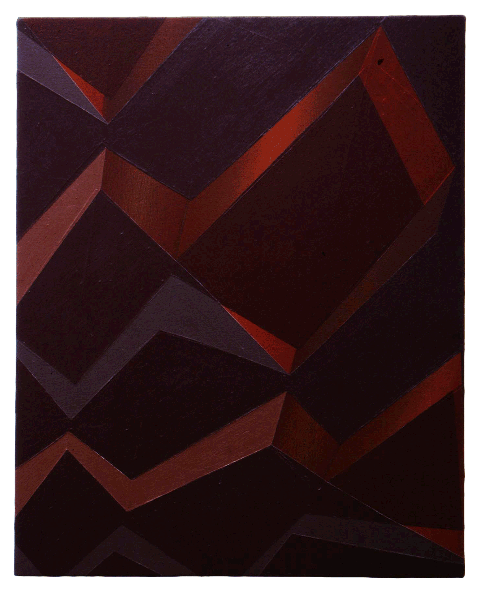 A painting by Tomma Abts, titled Zaarke, dated 2000.