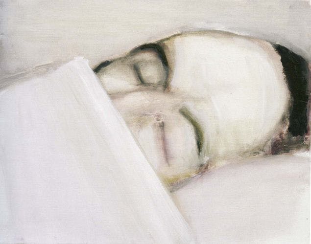 A painting by Marlene Dumas titled Death of the Author, dated 2003.