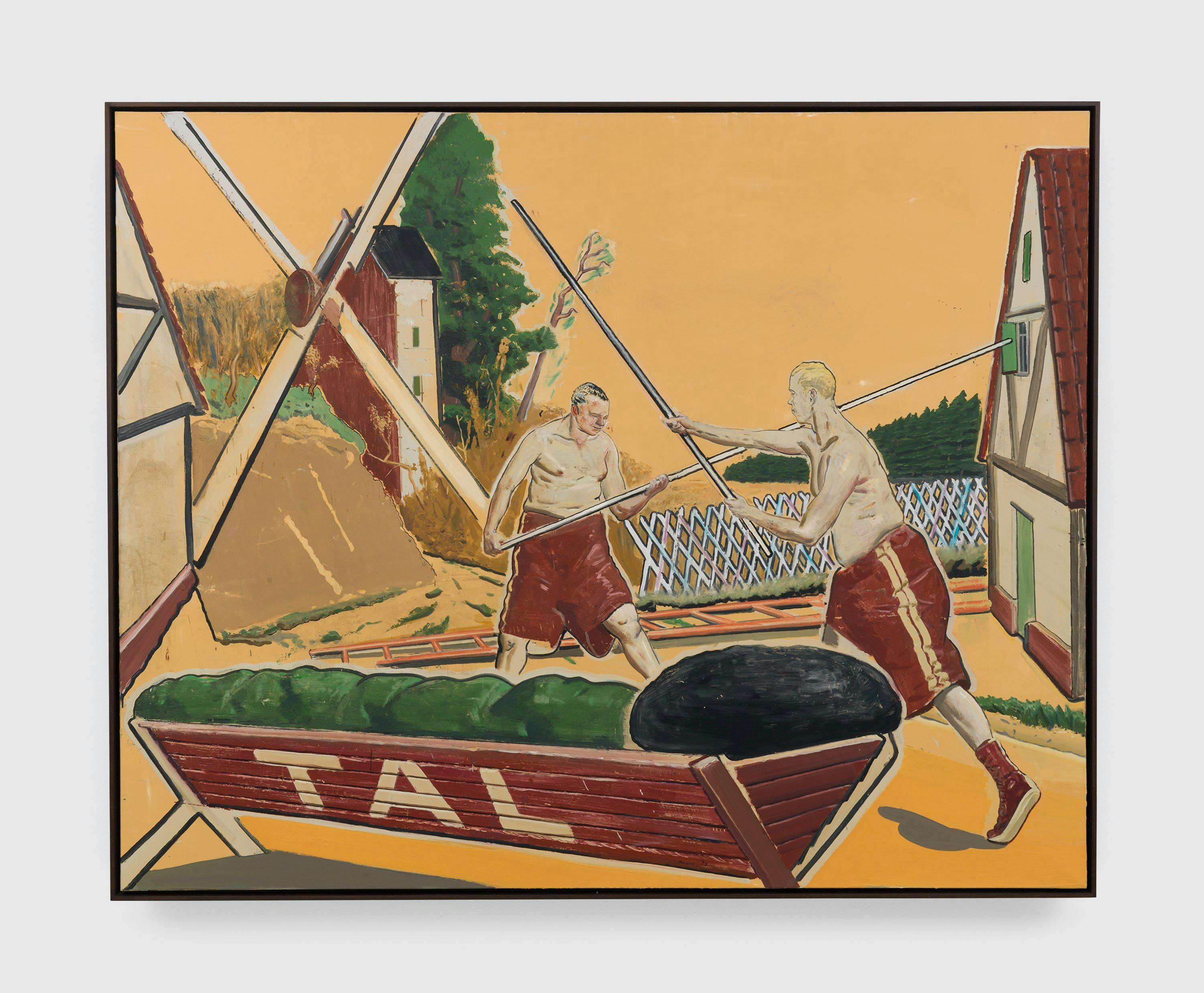 A painting by Neo Rauch, titled Tal, dated 1999.
