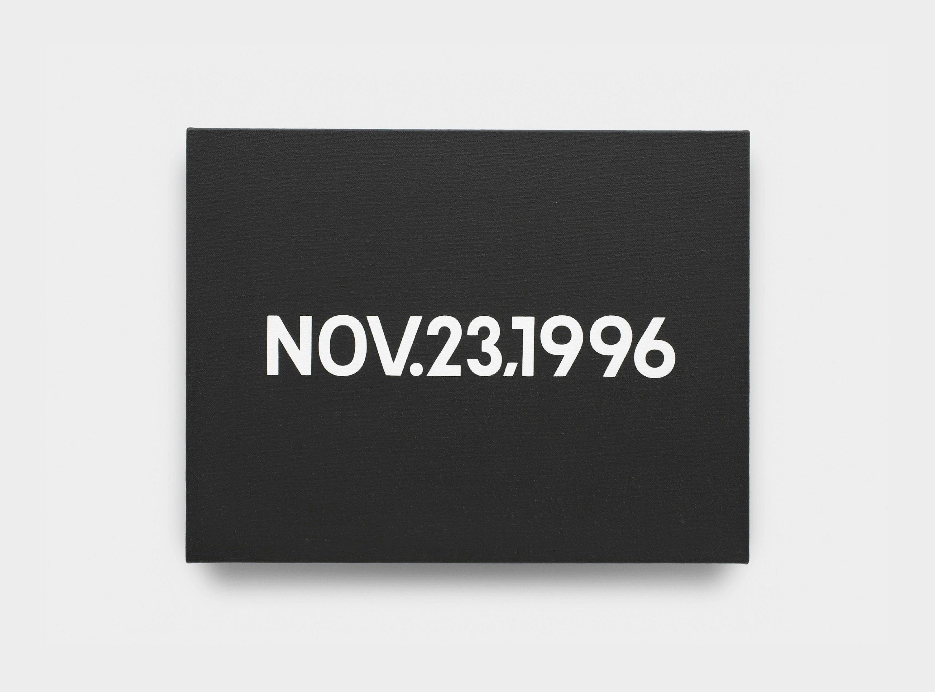 A painting by On Kawara, titled NOV. 23, 1996, dated 1964.