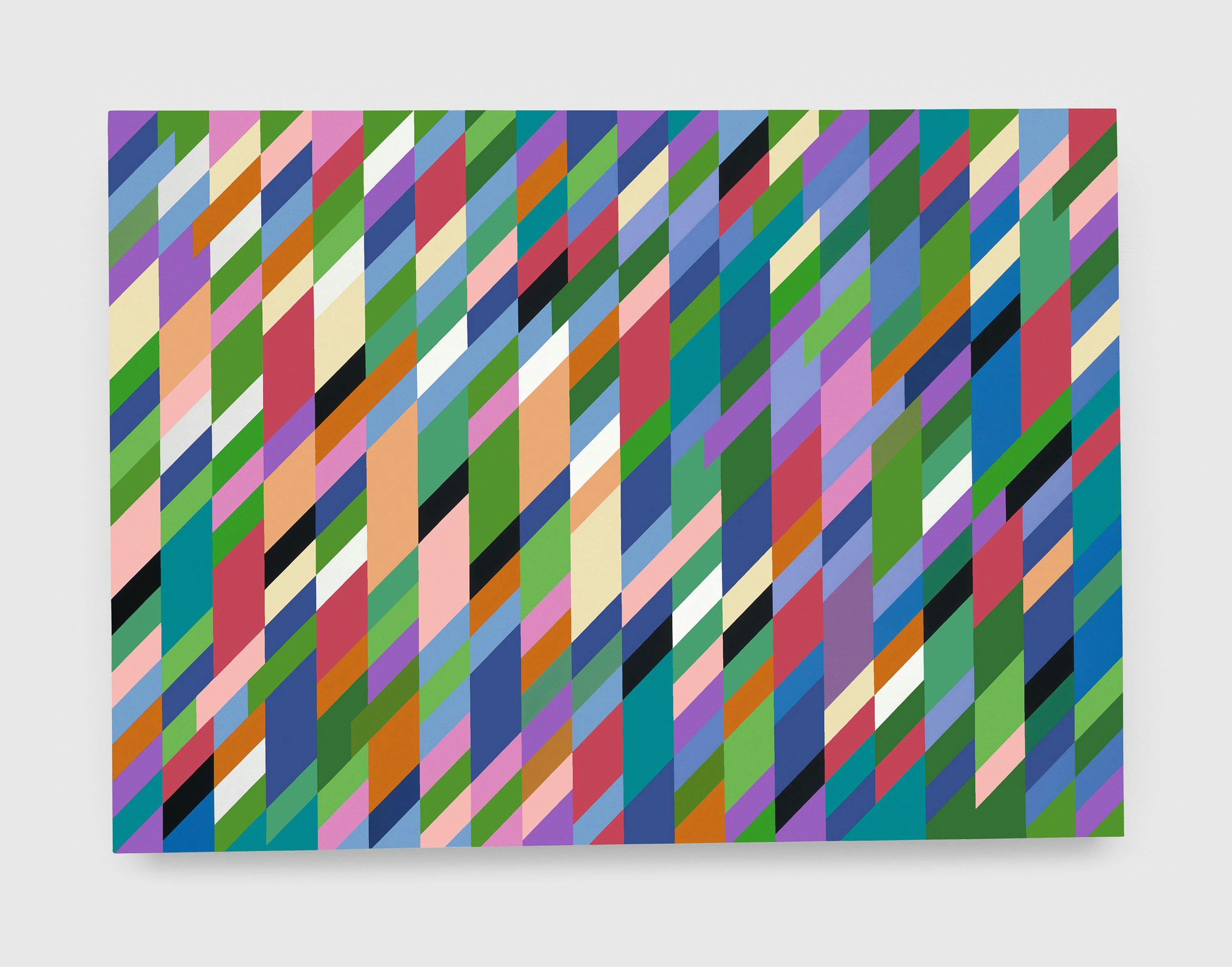 A painting by Bridget Riley, titled High Sky, dated 1991.