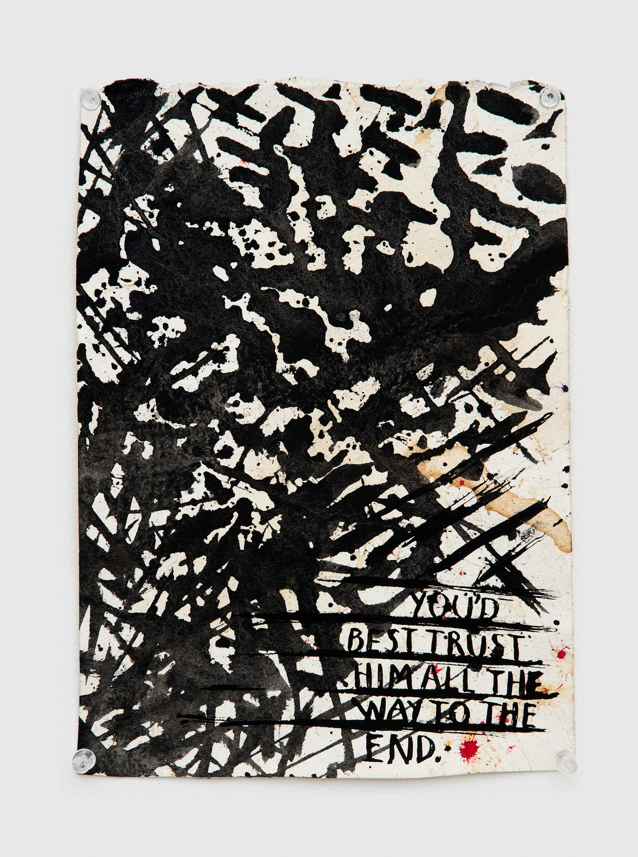 A work on paper by Raymond Pettibon, titled No Title (You'd best trust...), dated 2005.