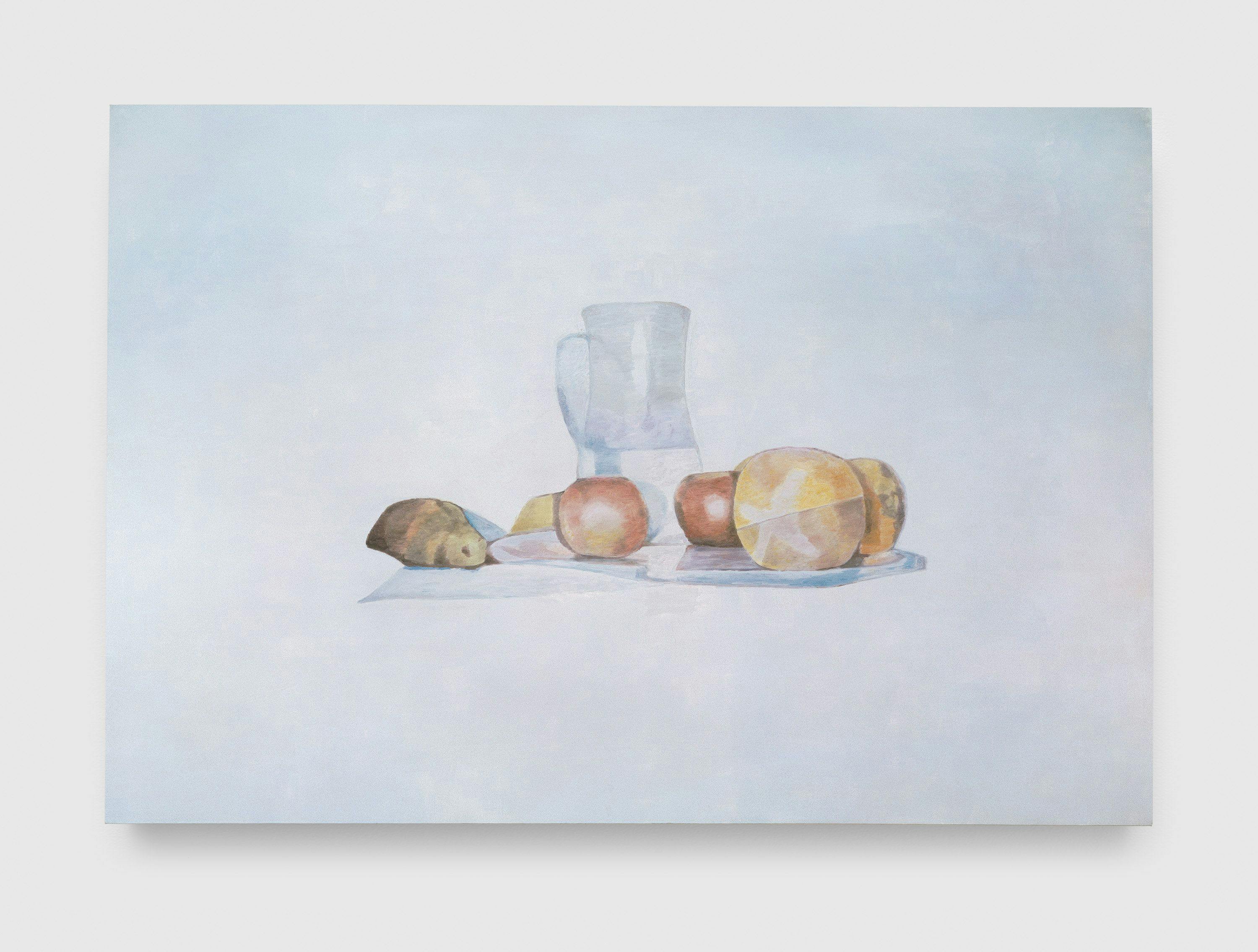 A painting by Luc Tuymans, titled Still Life, dated 2002.