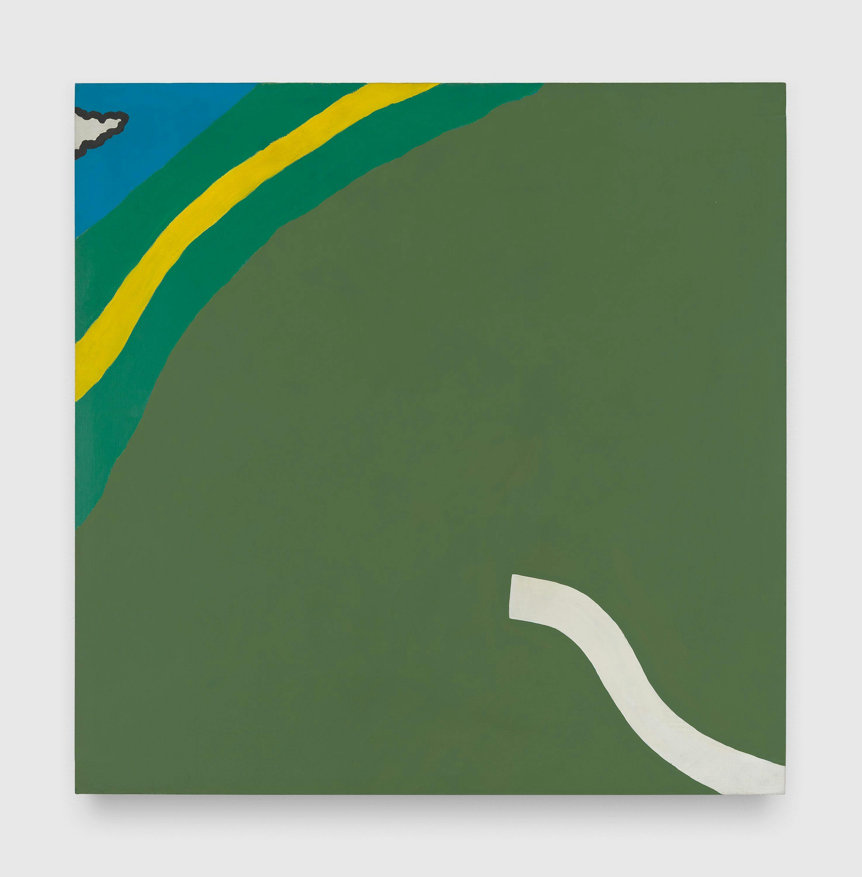 A painting by Raoul De Keyser, titled Languit in Het Gras, dated 1968.