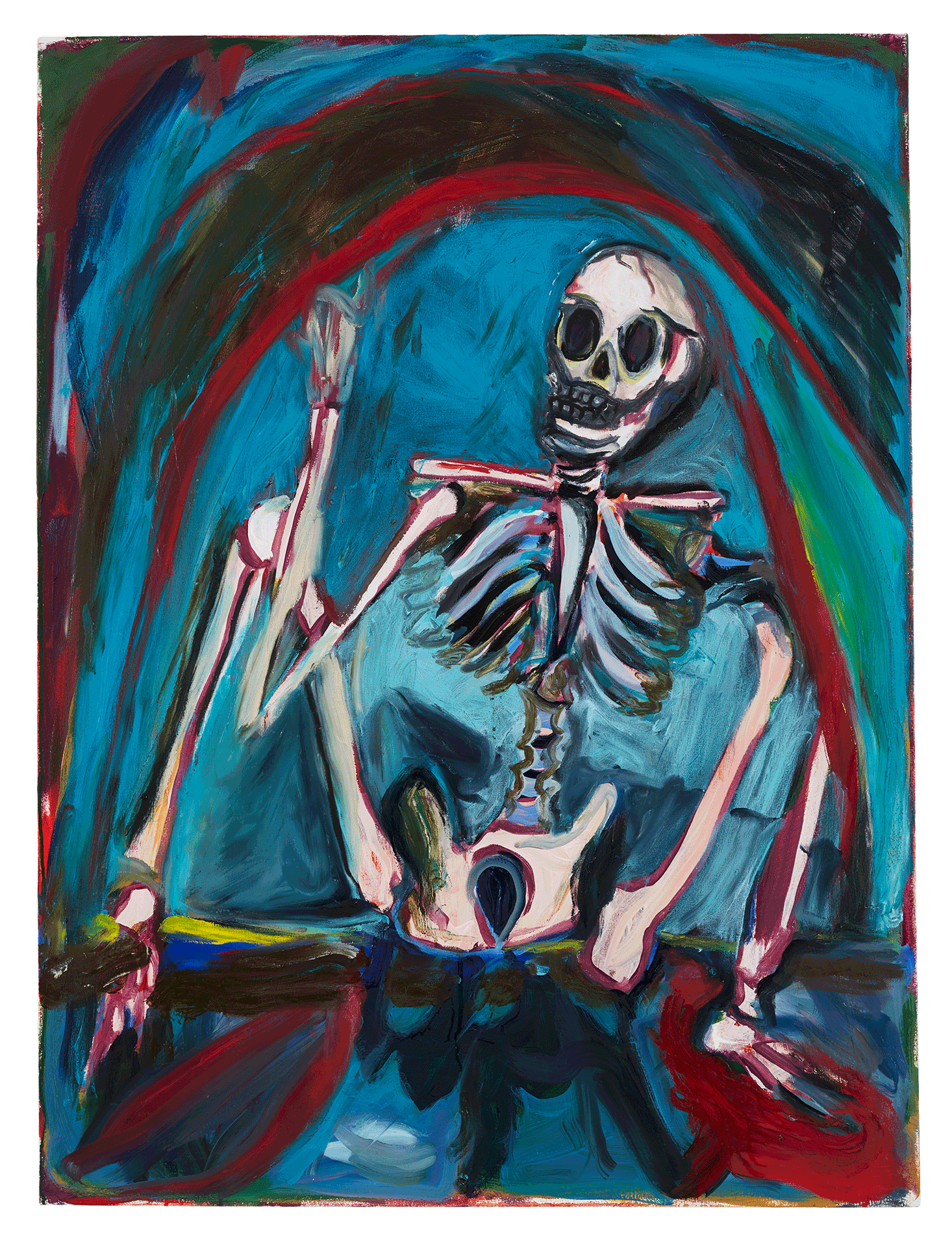 An untitled painting by Josh Smith, dated 2016.