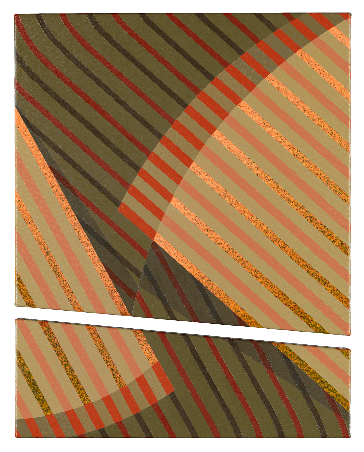 A painting by Tomma Abts, titled Wybe, dated 2014.